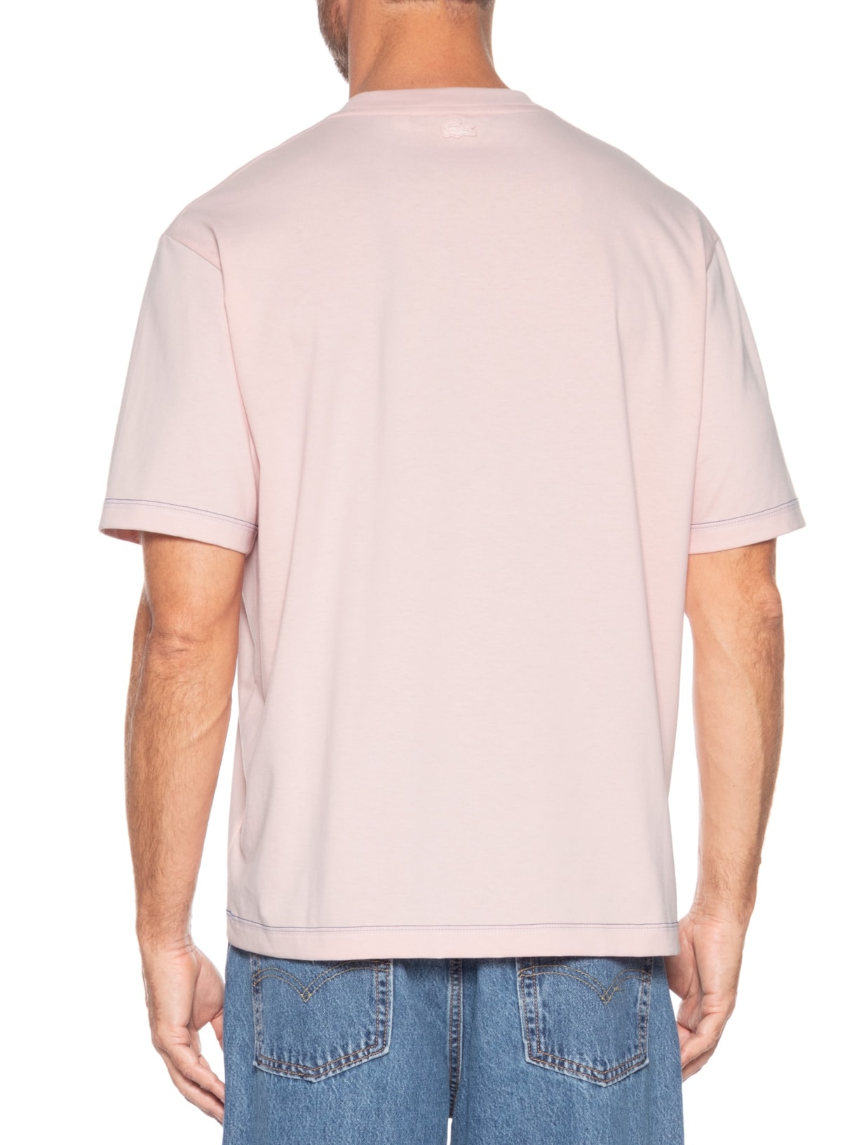 Camiseta Masculina Loose Fit 1993 Rosa Lacoste
