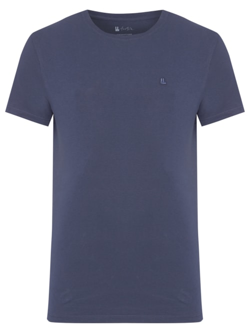 Camiseta Masculina M/m Logo - Azul