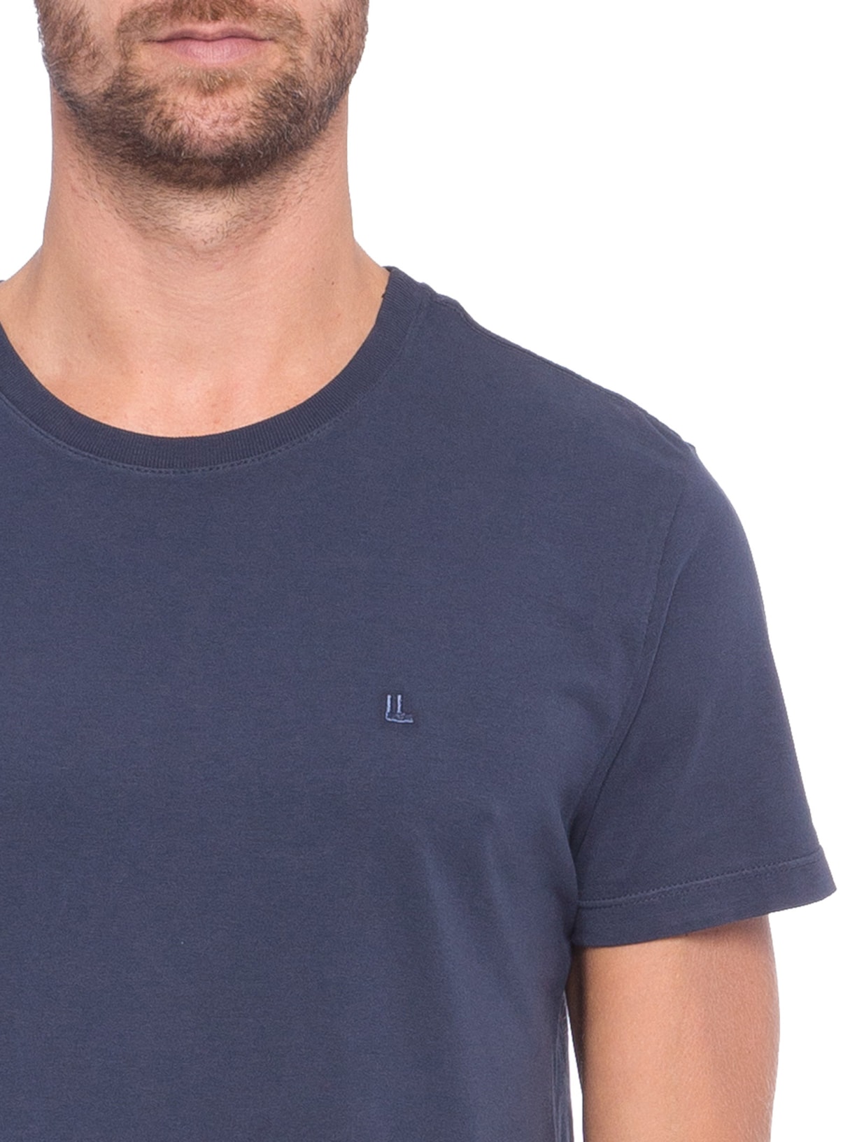 Camiseta Masculina M/m Logo Azul Foxton