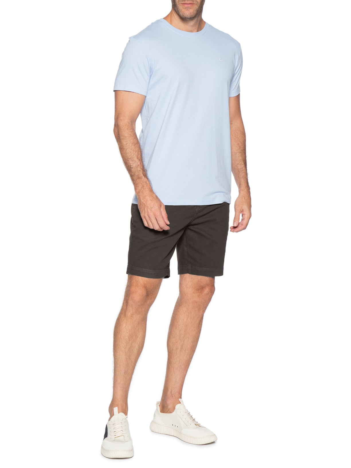 Camiseta Masculina M/M Logo Azul Foxton