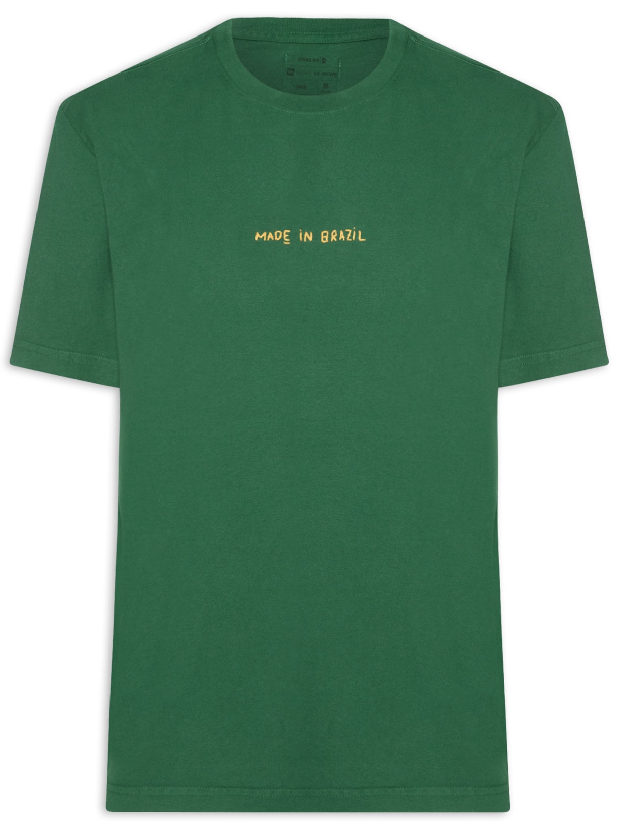 Camiseta Masculina Made In Brazil Bordado – Verde