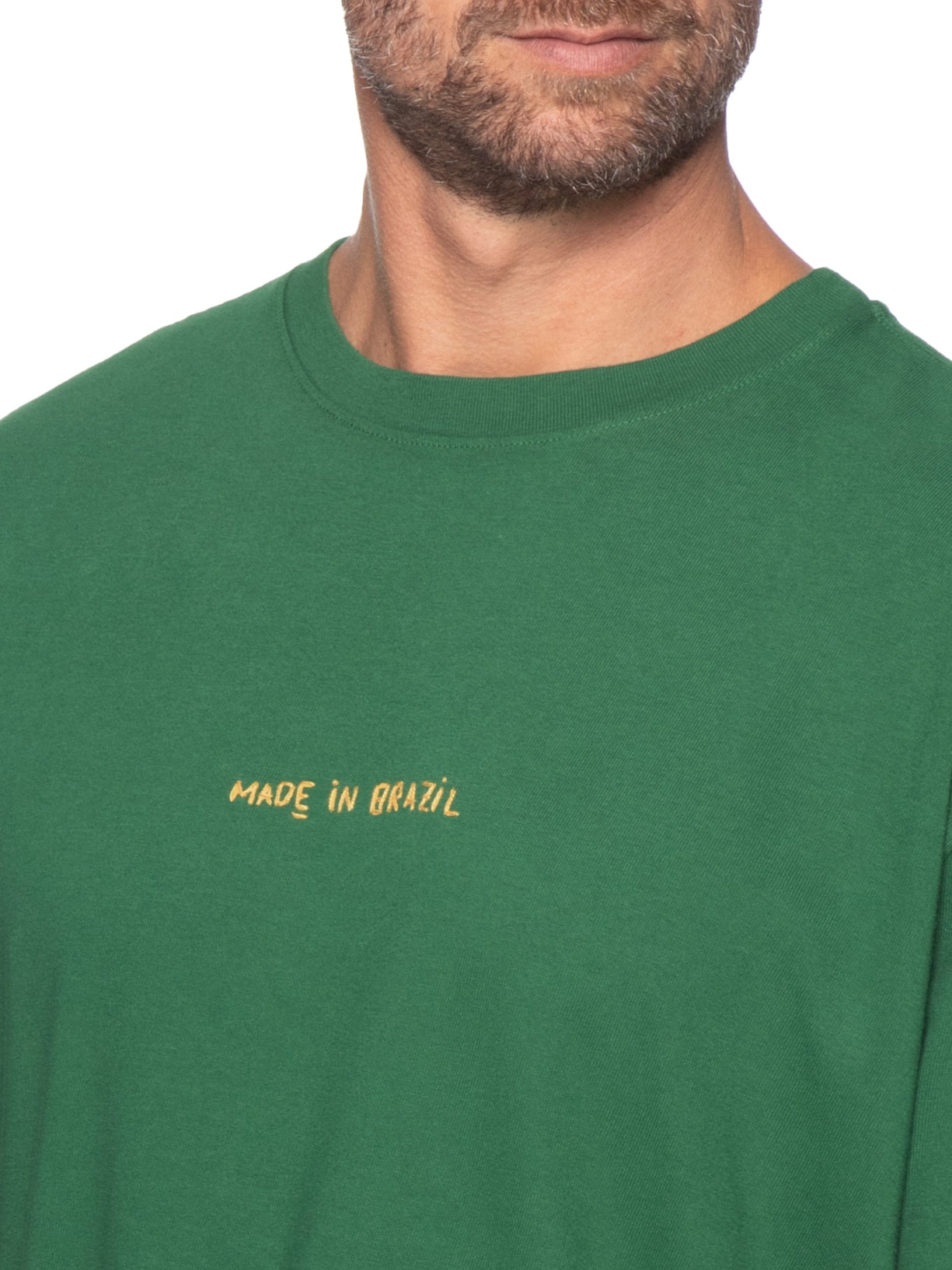 Camiseta Masculina Made In Brazil Bordado – Verde Osklen