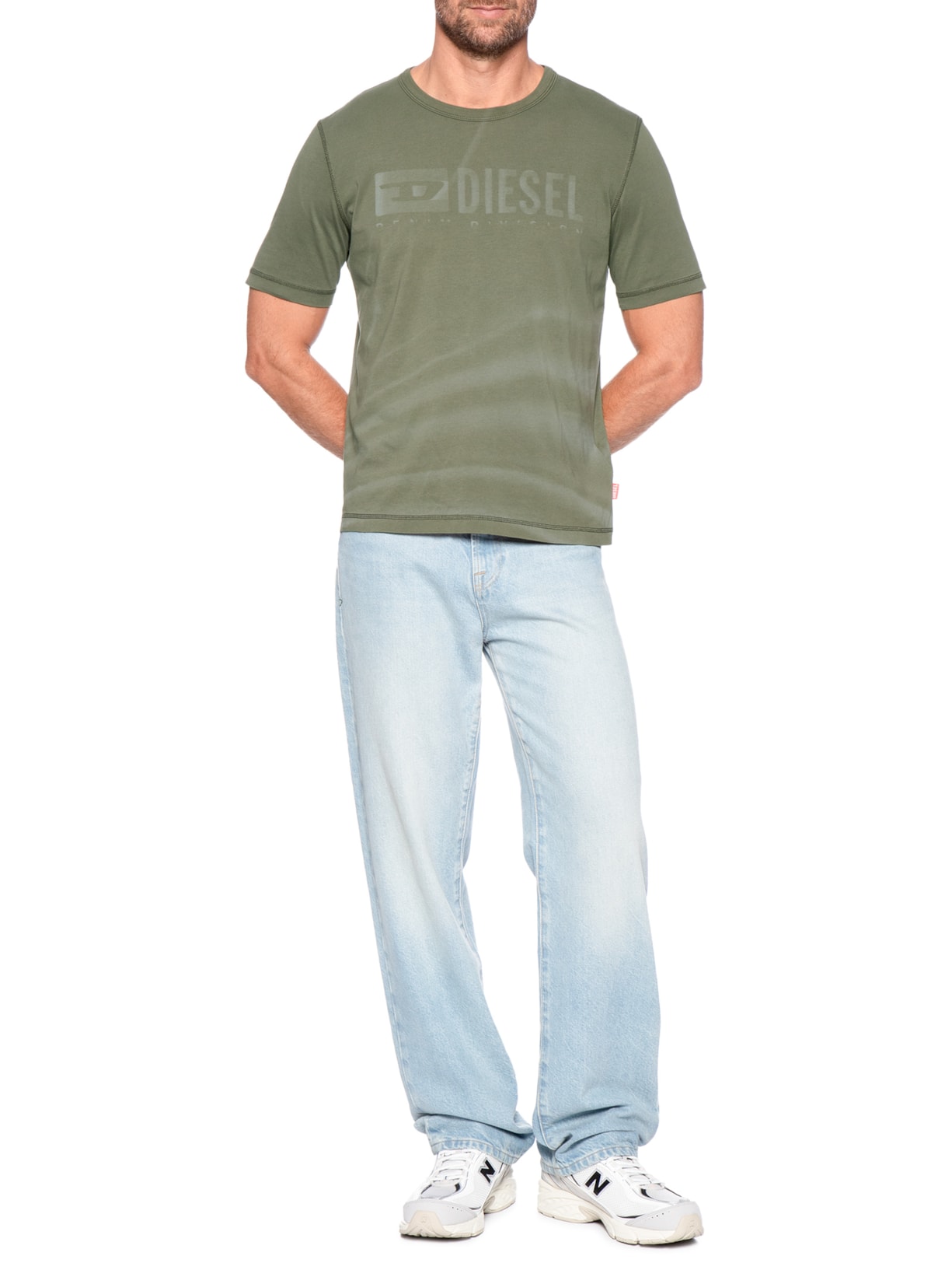 Camiseta Masculina Magliett Verde Diesel