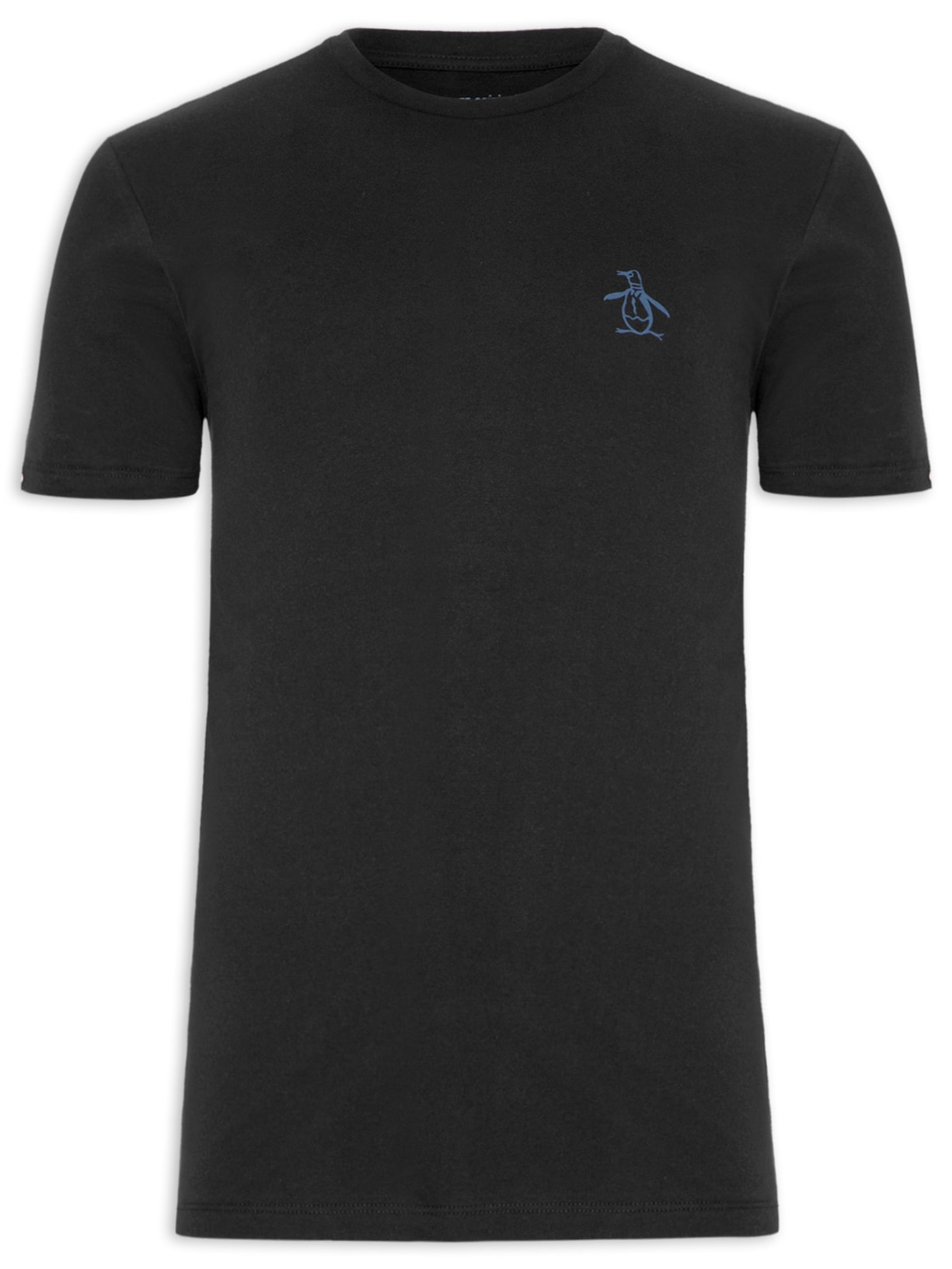 Camiseta Masculina Malha Algodão - Preto