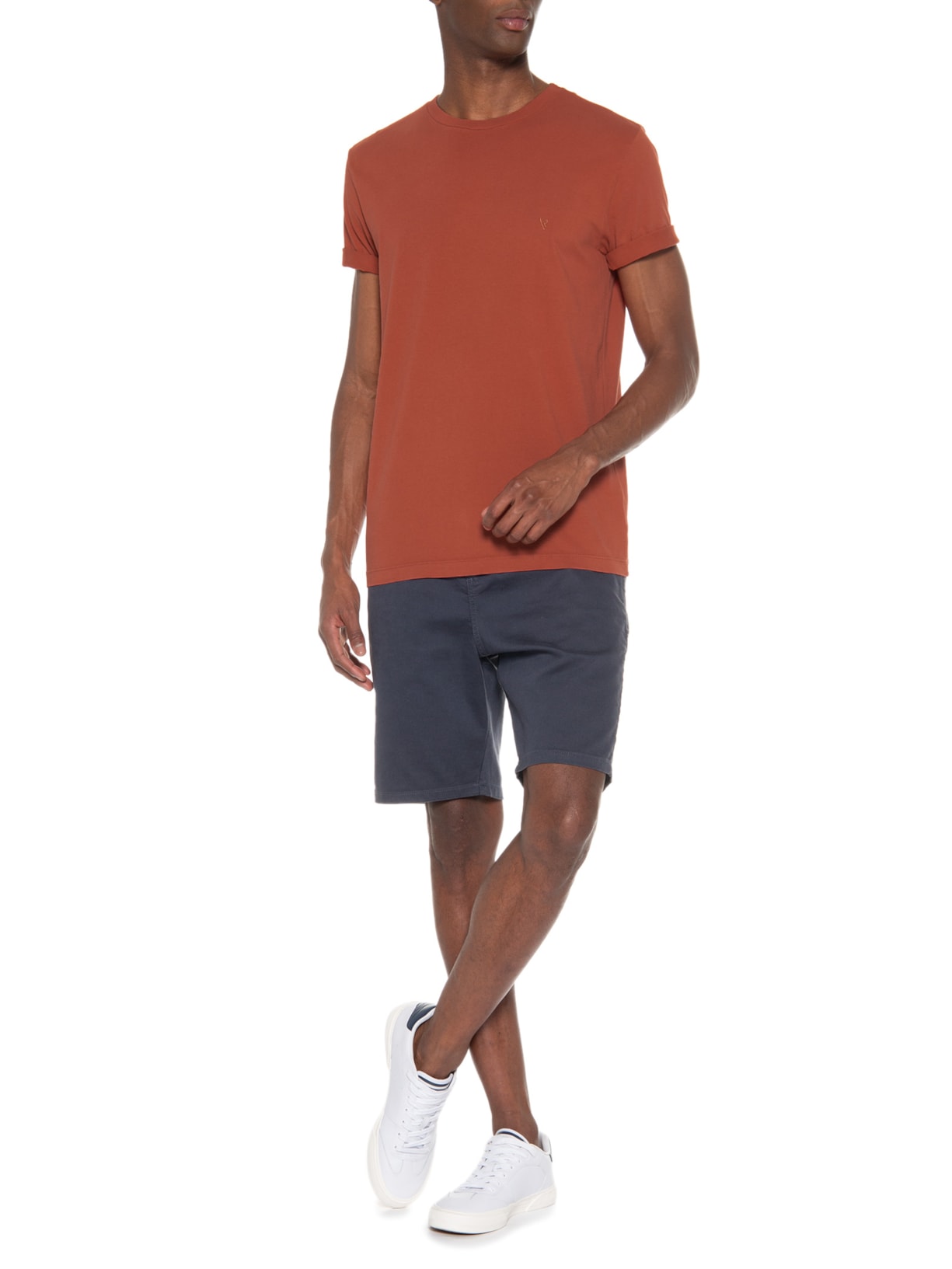 Camiseta Masculina Malha Básica Vermelho Vr