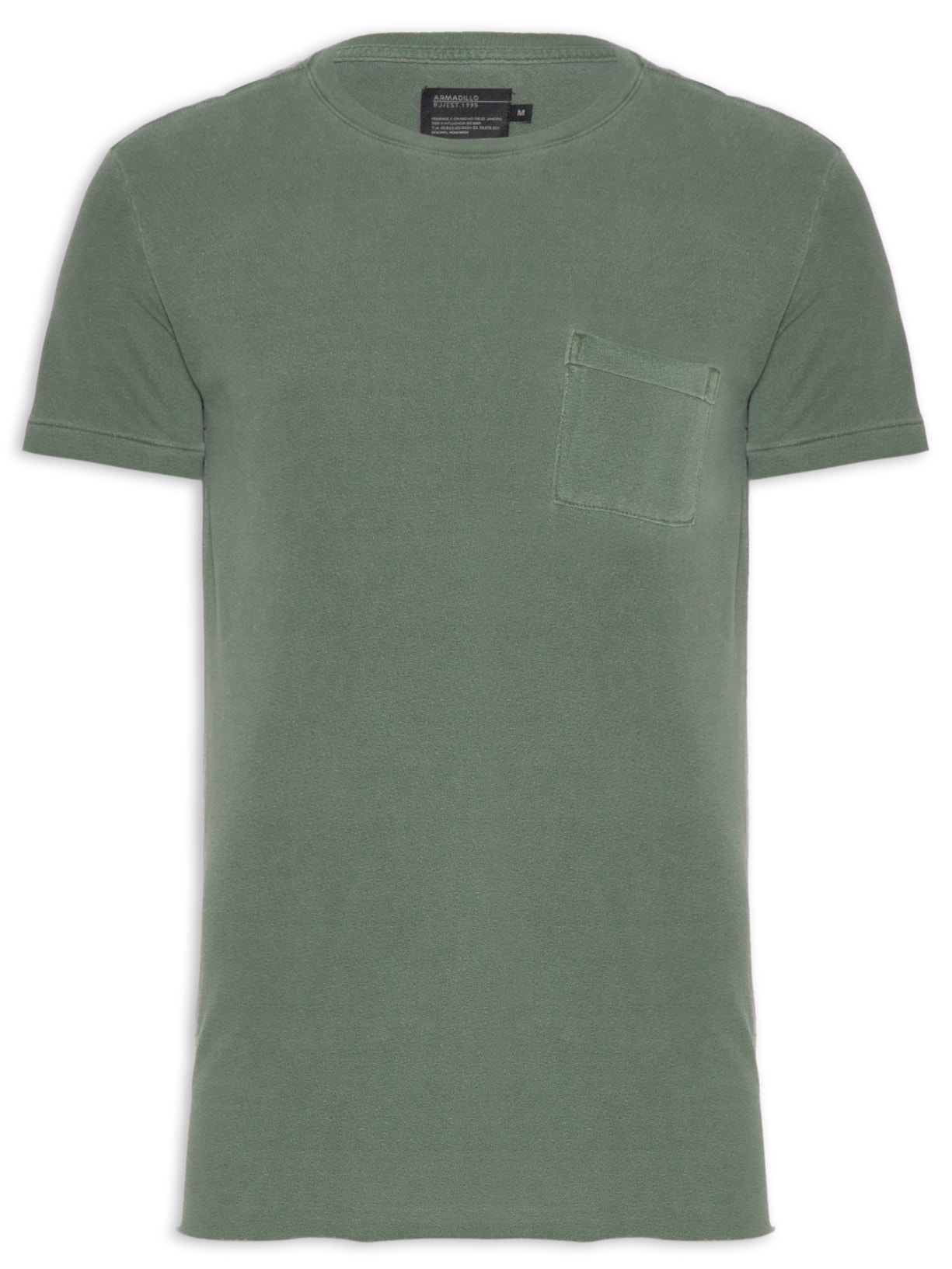 Camiseta Masculina Malha Crepe Shala Verde Armadillo