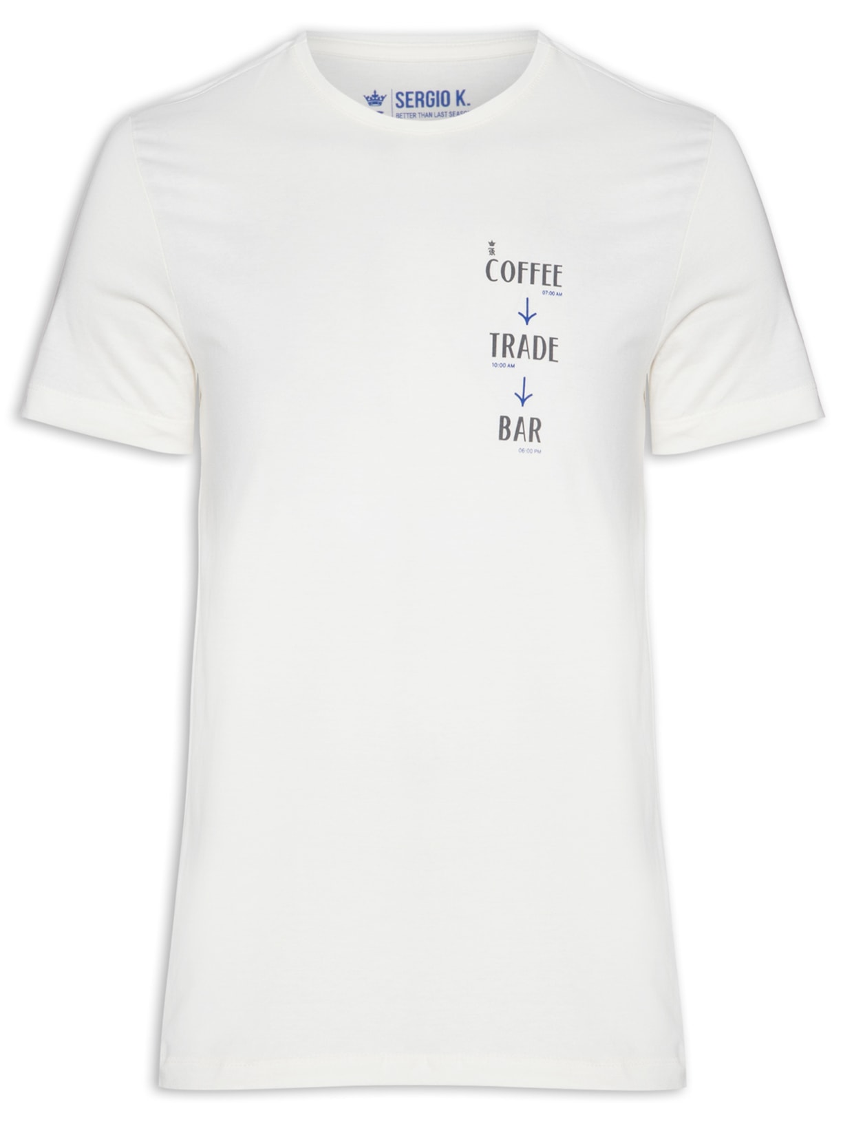 Camiseta Masculina Malha Estampa Coffee Trade Bar - Branco