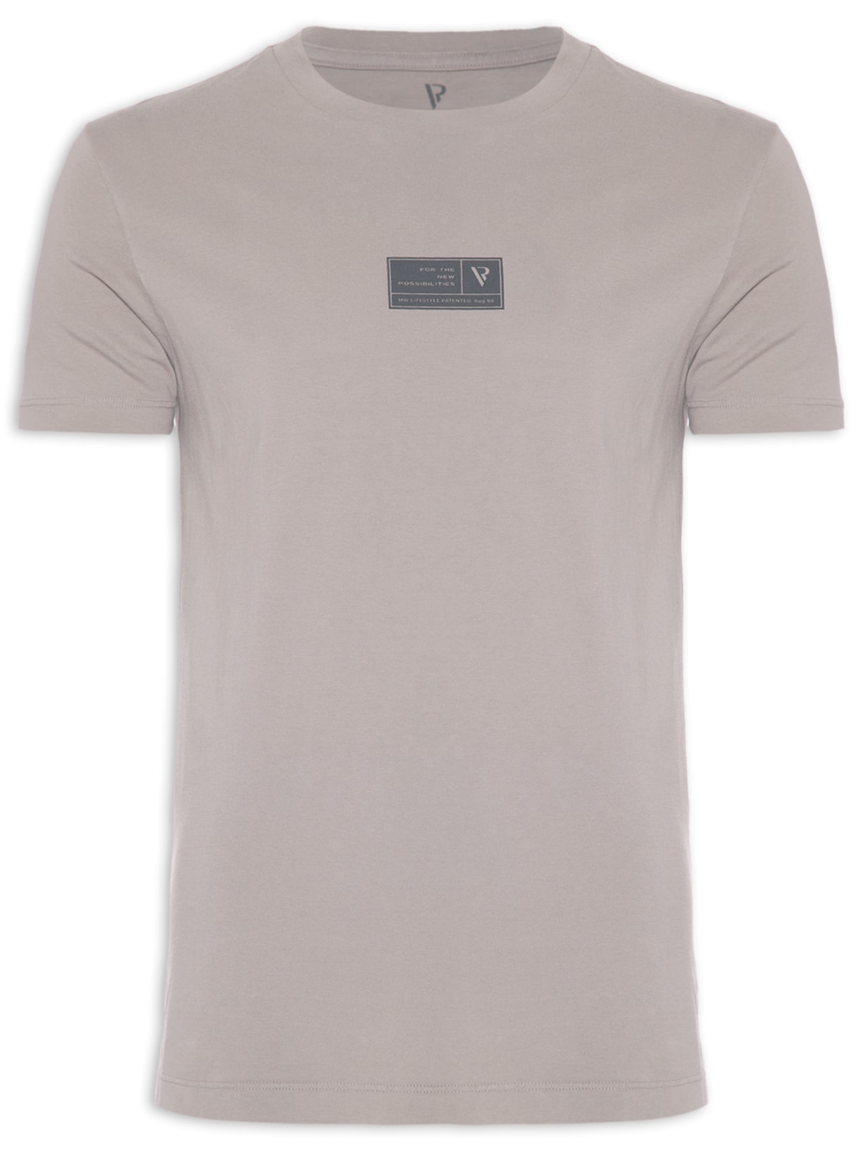 Camiseta Masculina Malha Gd Estampa Patented 88 - Cinza