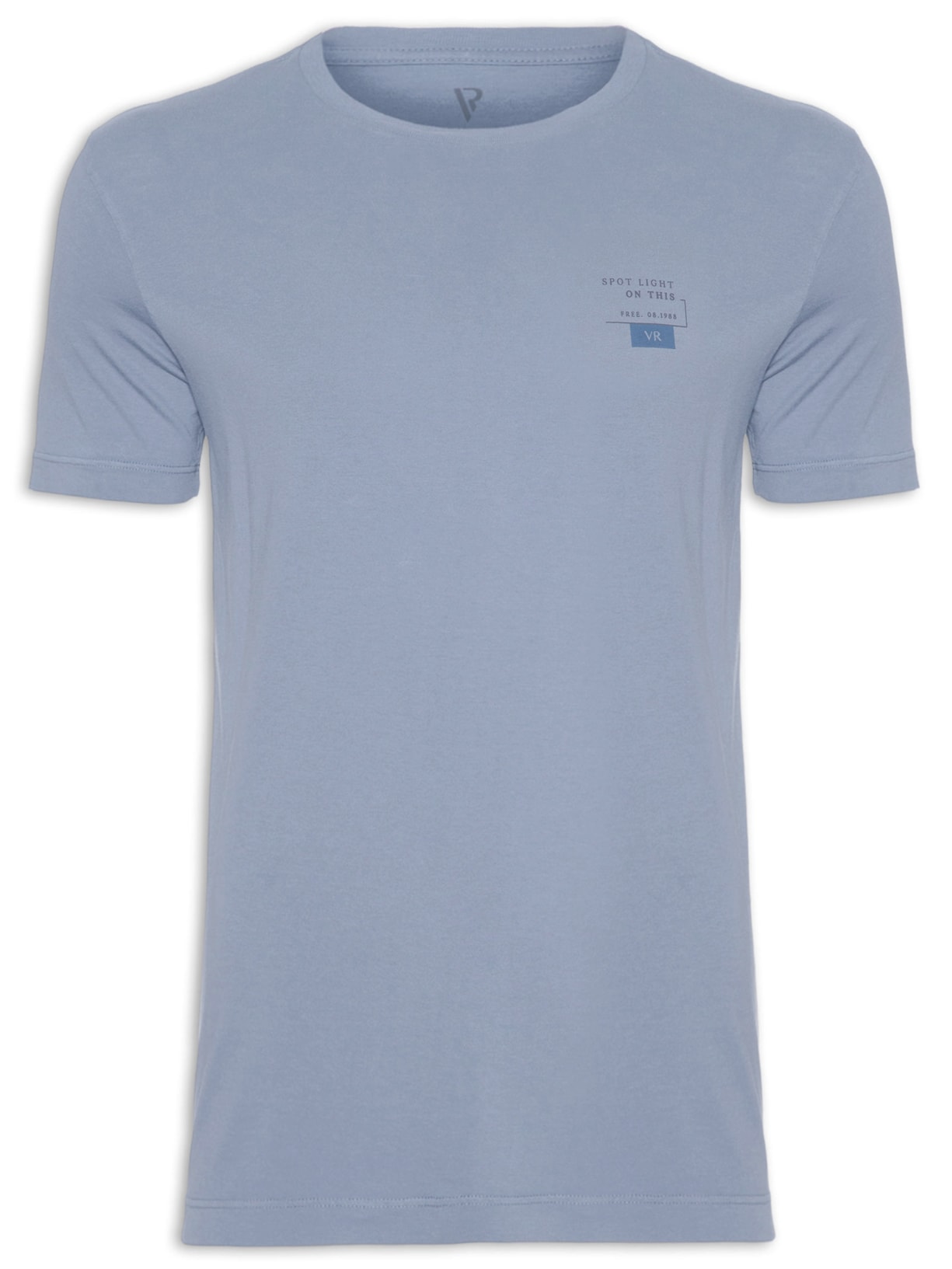 Camiseta Masculina Malha Gd Estampa Spot Light Azul Vr