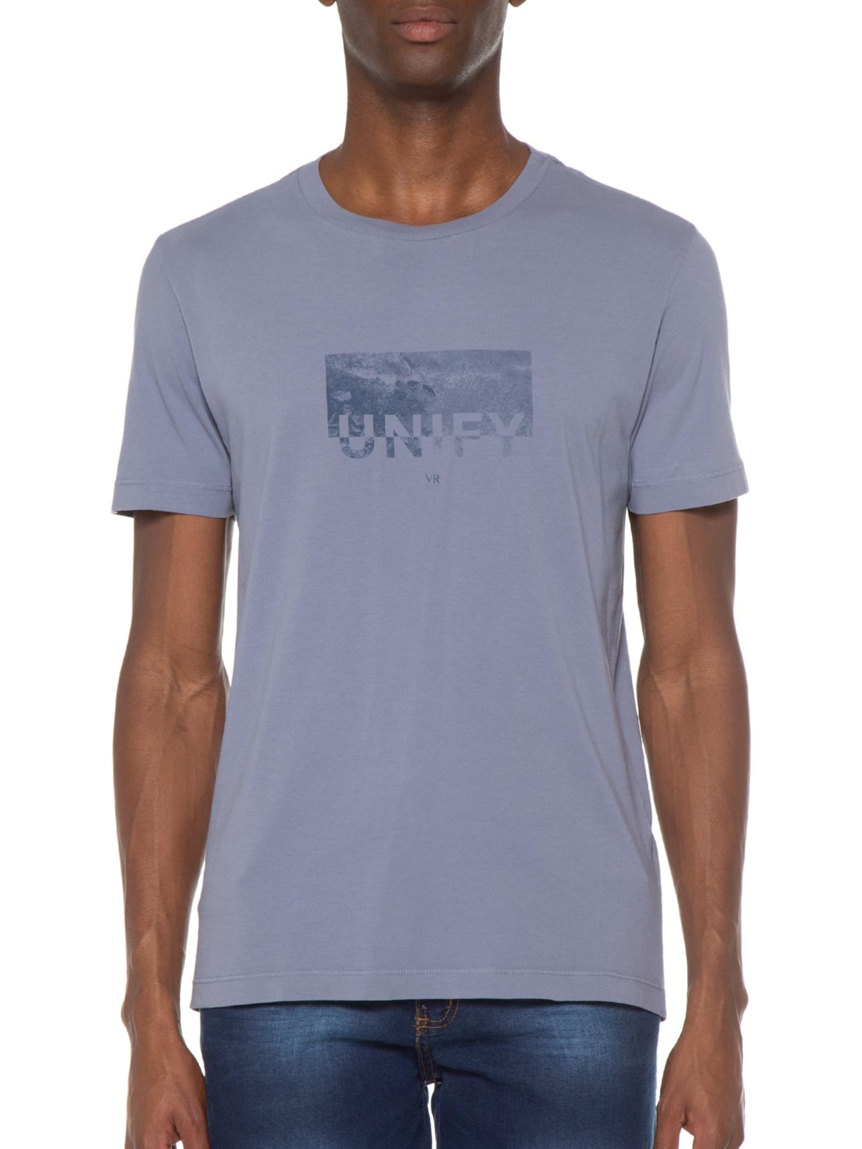Camiseta Masculina Malha Gd Estampa Unify Azul Vr