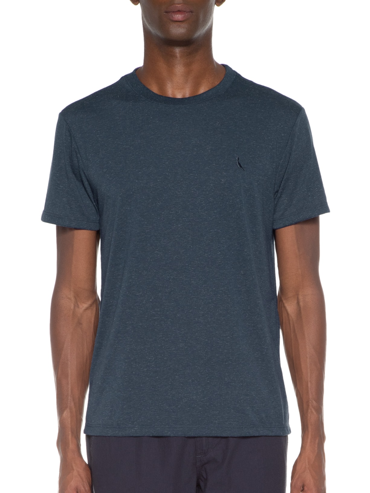 Camiseta Masculina Malha Linho Azul Reserva