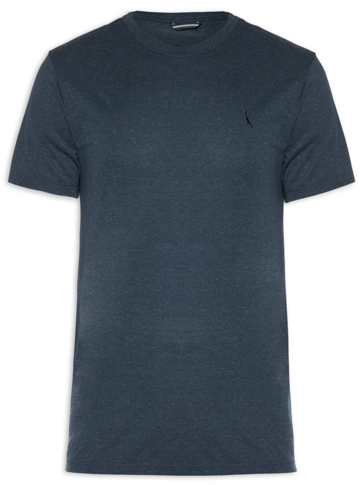 Camiseta Masculina Malha Linho - Azul