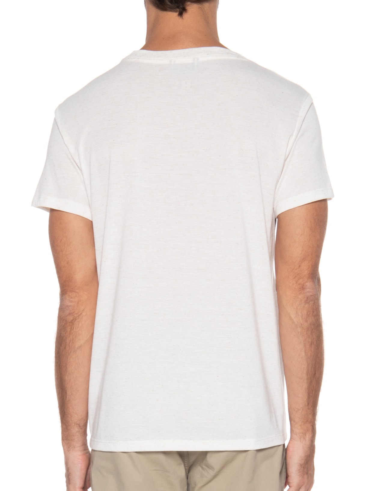 Camiseta Masculina Malha Linho Off White Reserva