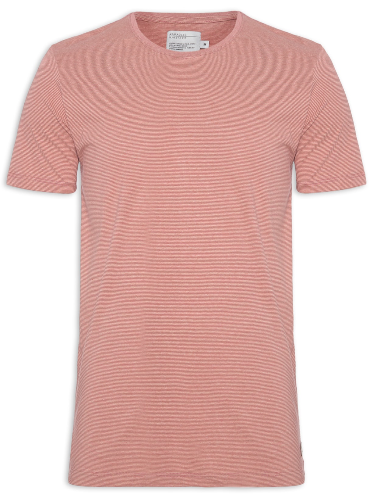 Camiseta Masculina Malha Listrada Algarve - Vermelho