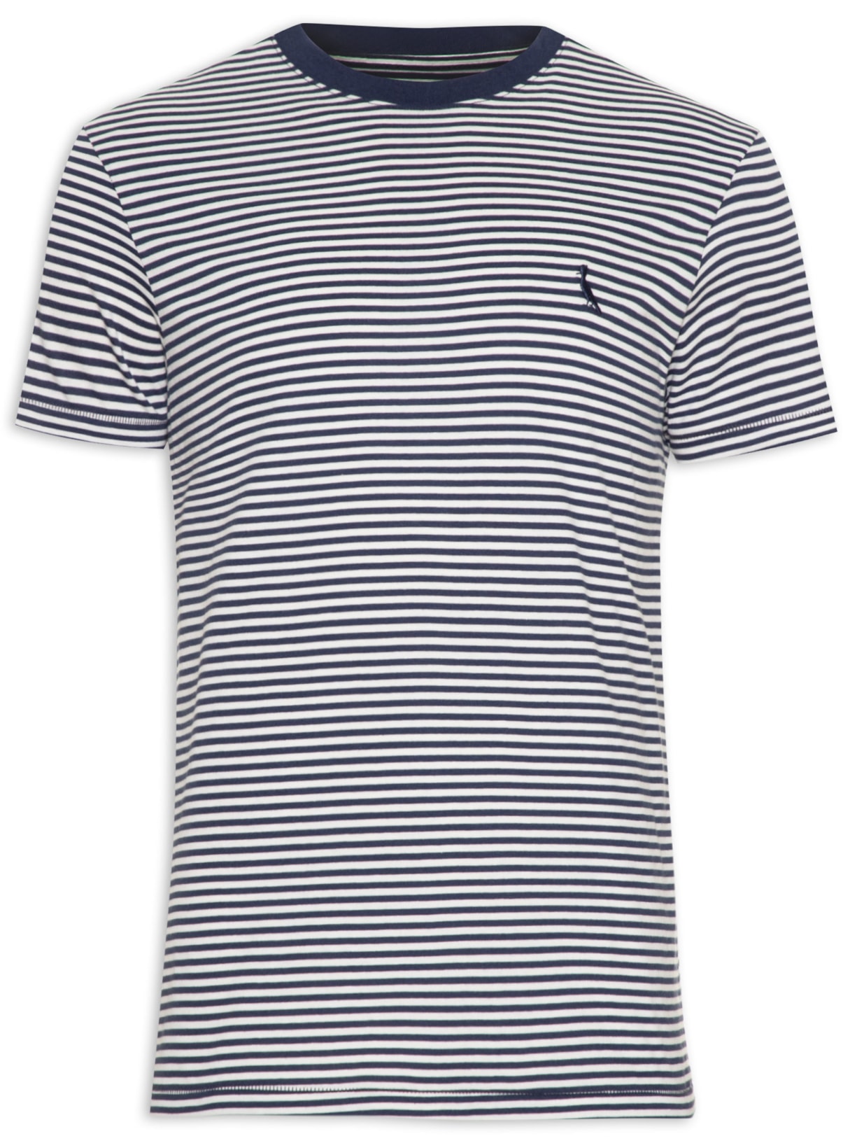 Camiseta Masculina Malha Listrada - Azul