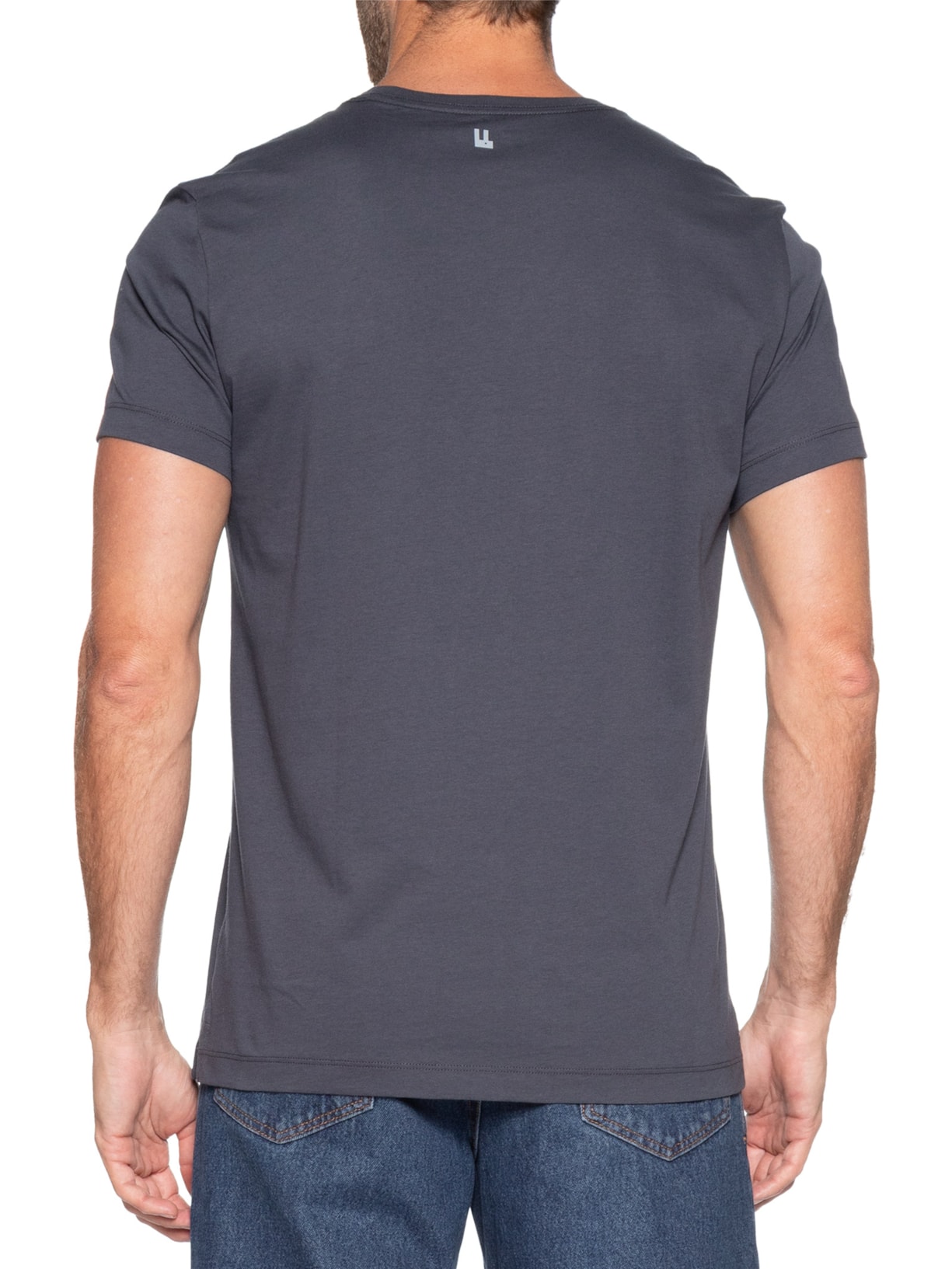 Camiseta Masculina Malha Pima Azul Foxton