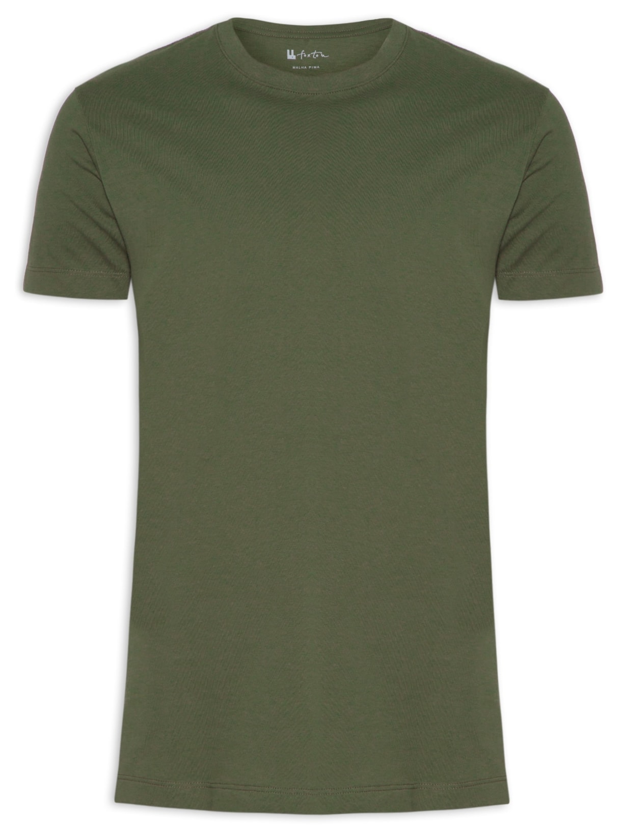 Camiseta Masculina Malha Pima Verde Foxton