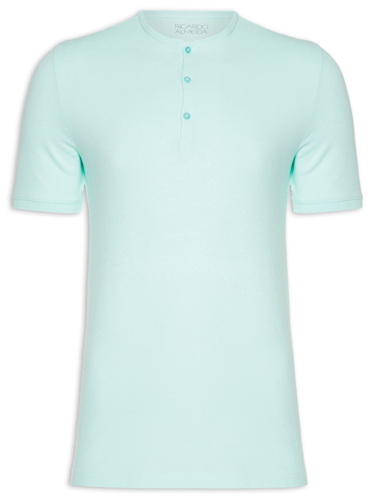 Camiseta Masculina Malha Piquet Botões - Verde
