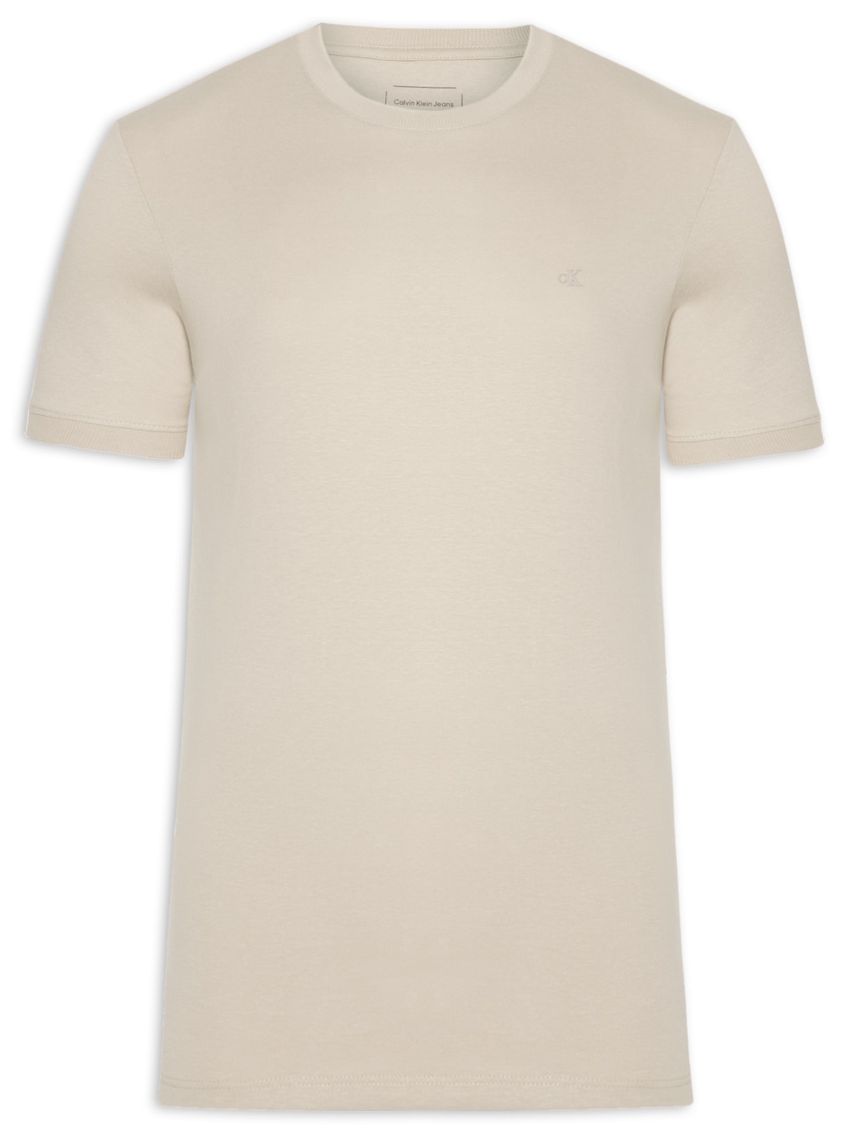 Camiseta Masculina Malhão Com Punhos Bege Calvin Klein Jeans