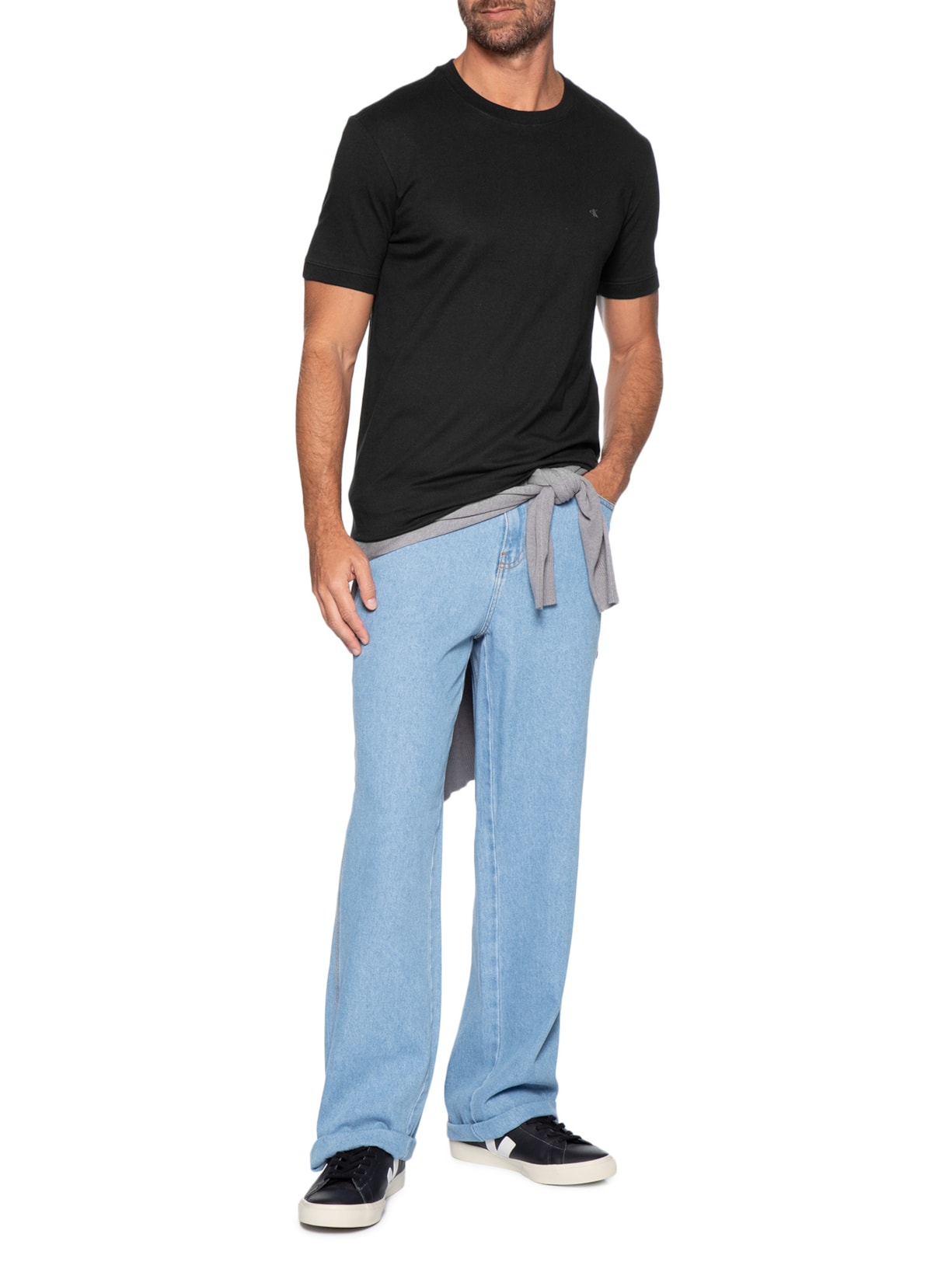 Camiseta Masculina Malhão com Punhos – Preto Calvin Klein Jeans