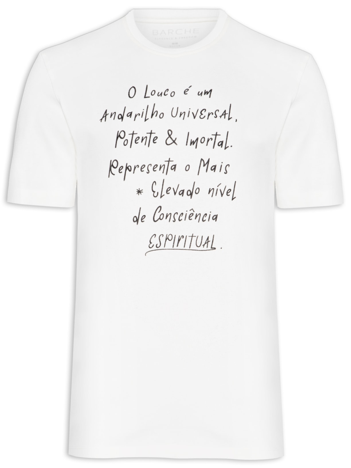 Camiseta Masculina Malhão Estampada Espiritual - Off White