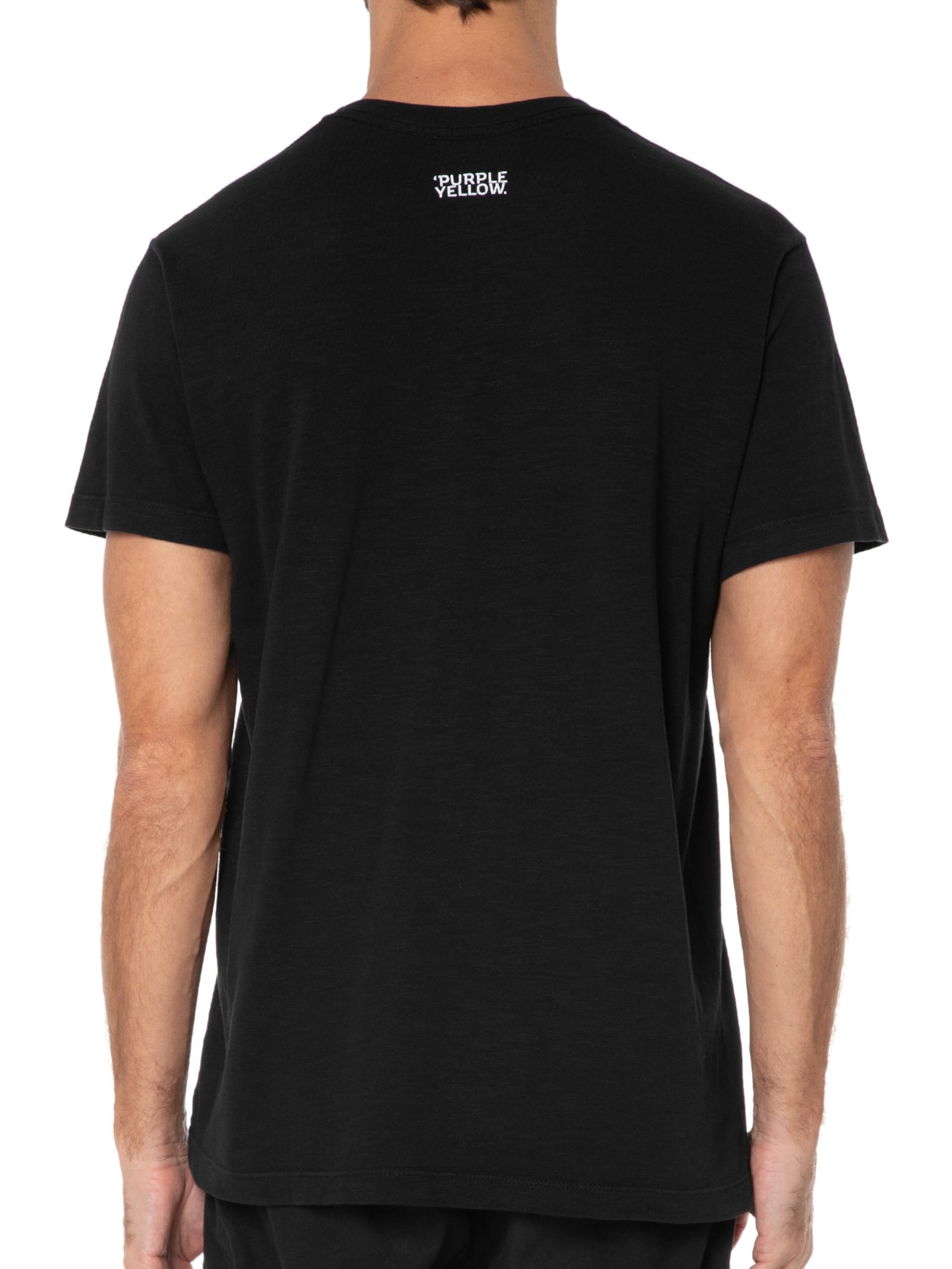 Camiseta Masculina Malhão Reserved Preto Purple Yellow