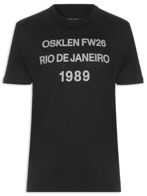Camiseta Masculina Manga Curta 1989 FW26 Rj - Preto