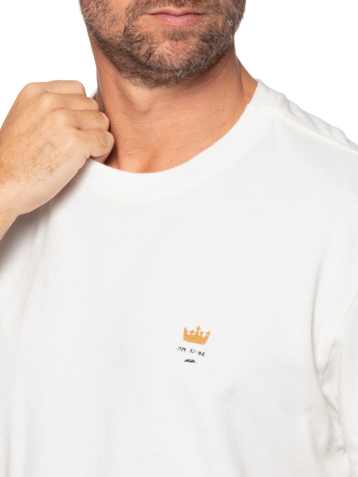 Camiseta Masculina Manga Curta 1989 Rj Made In Brazil Branco Osklen