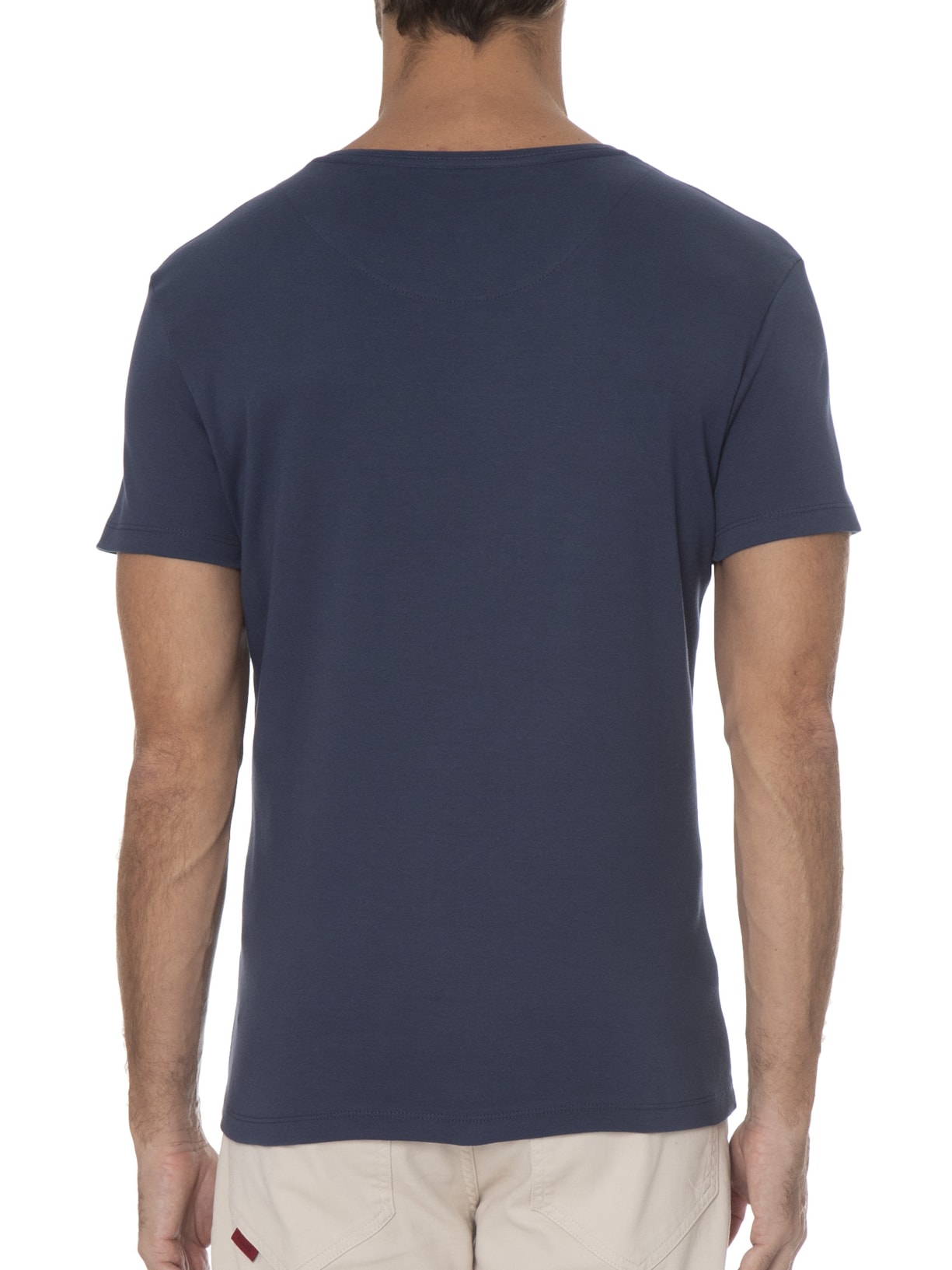 Camiseta Masculina Manga Curta Algodão Egípcio Azul Sergio K