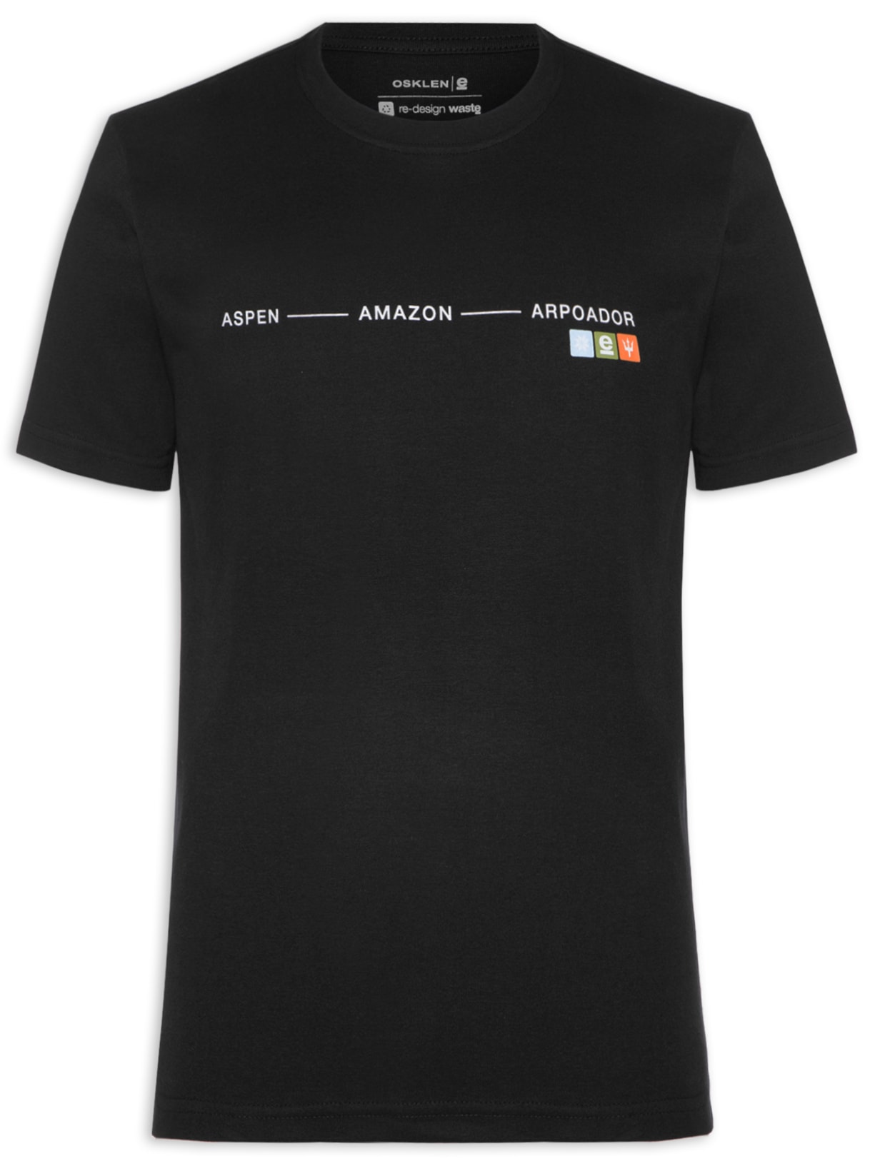 Camiseta Masculina Manga Curta Aspen Amazon ARPX - Preto