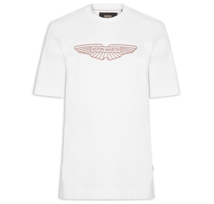 Camiseta Masculina Manga Curta Aston Martin - Branco