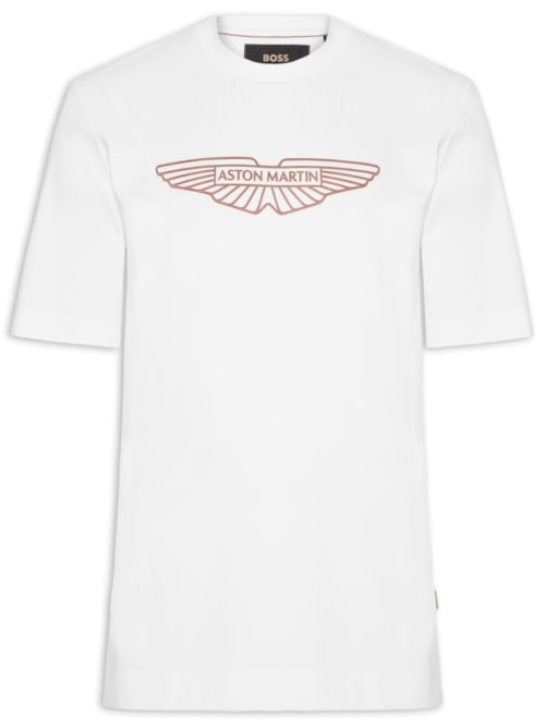 Camiseta Masculina Manga Curta Aston Martin - Branco