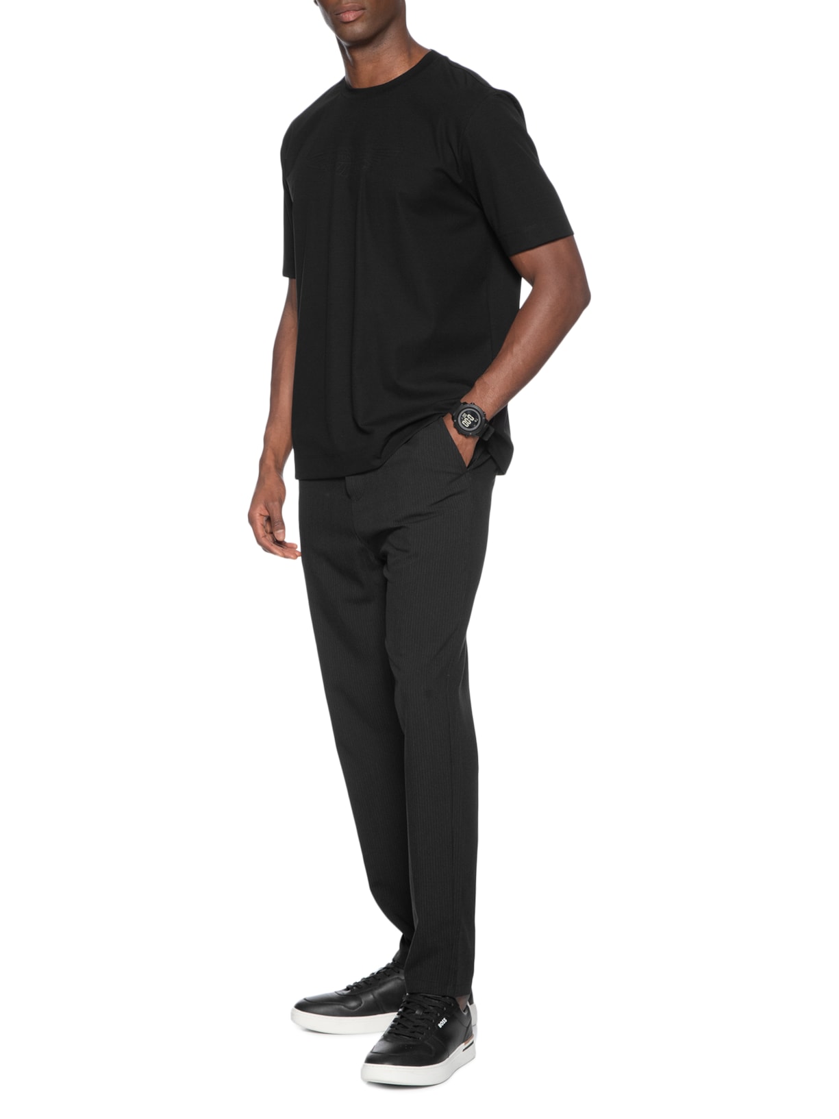 Camiseta Masculina Manga Curta Aston Martin L-Max Preto Boss