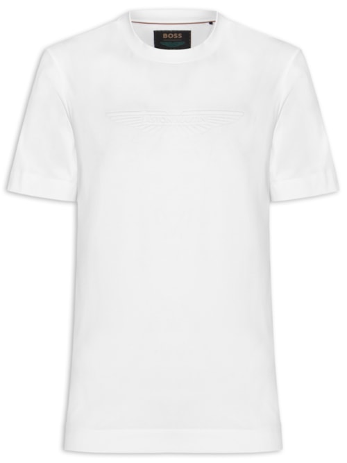 Camiseta Masculina Manga Curta Aston Martin L-Tracy - Branco