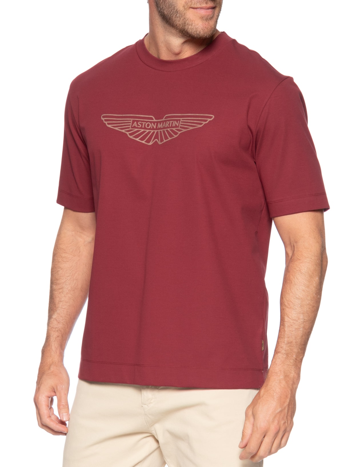 Camiseta Masculina Manga Curta Aston Martin Vermelho Boss