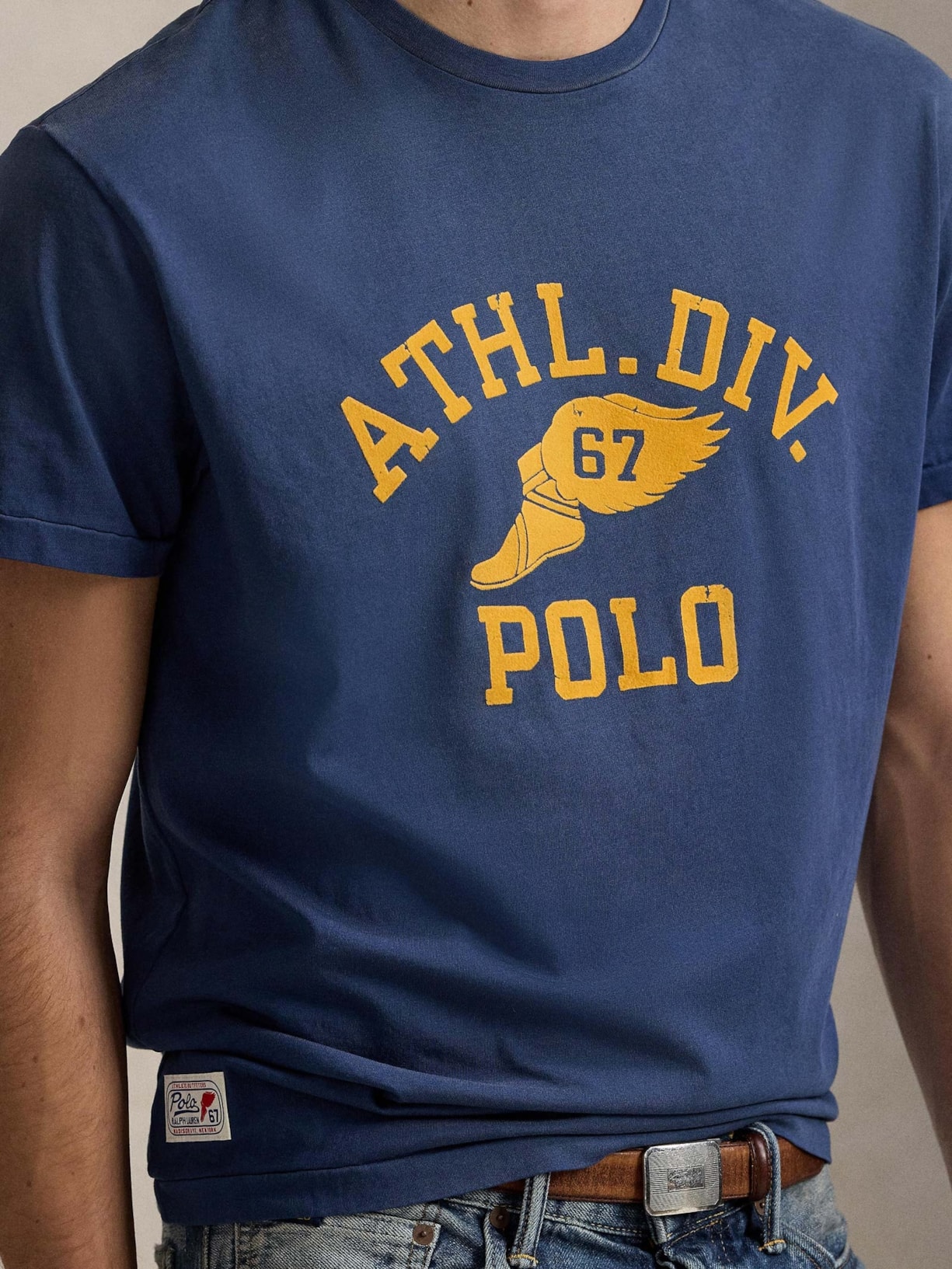 Camiseta Masculina Manga Curta Athl Div Azul Polo Ralph Lauren