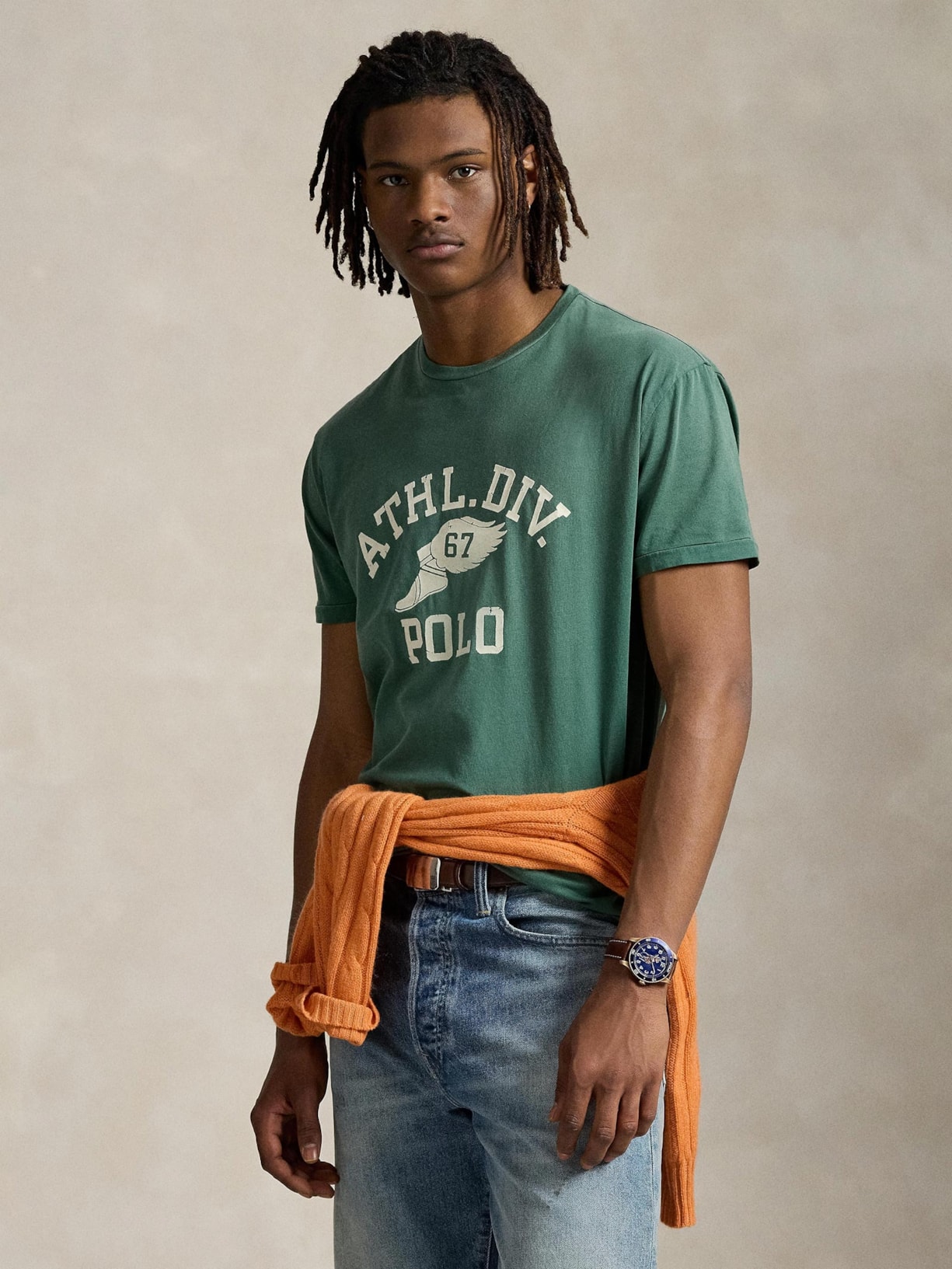 Camiseta Masculina Manga Curta Athl Div Verde Polo Ralph Lauren