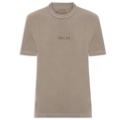 Camiseta Masculina Manga Curta Avesso Bordado - Marrom