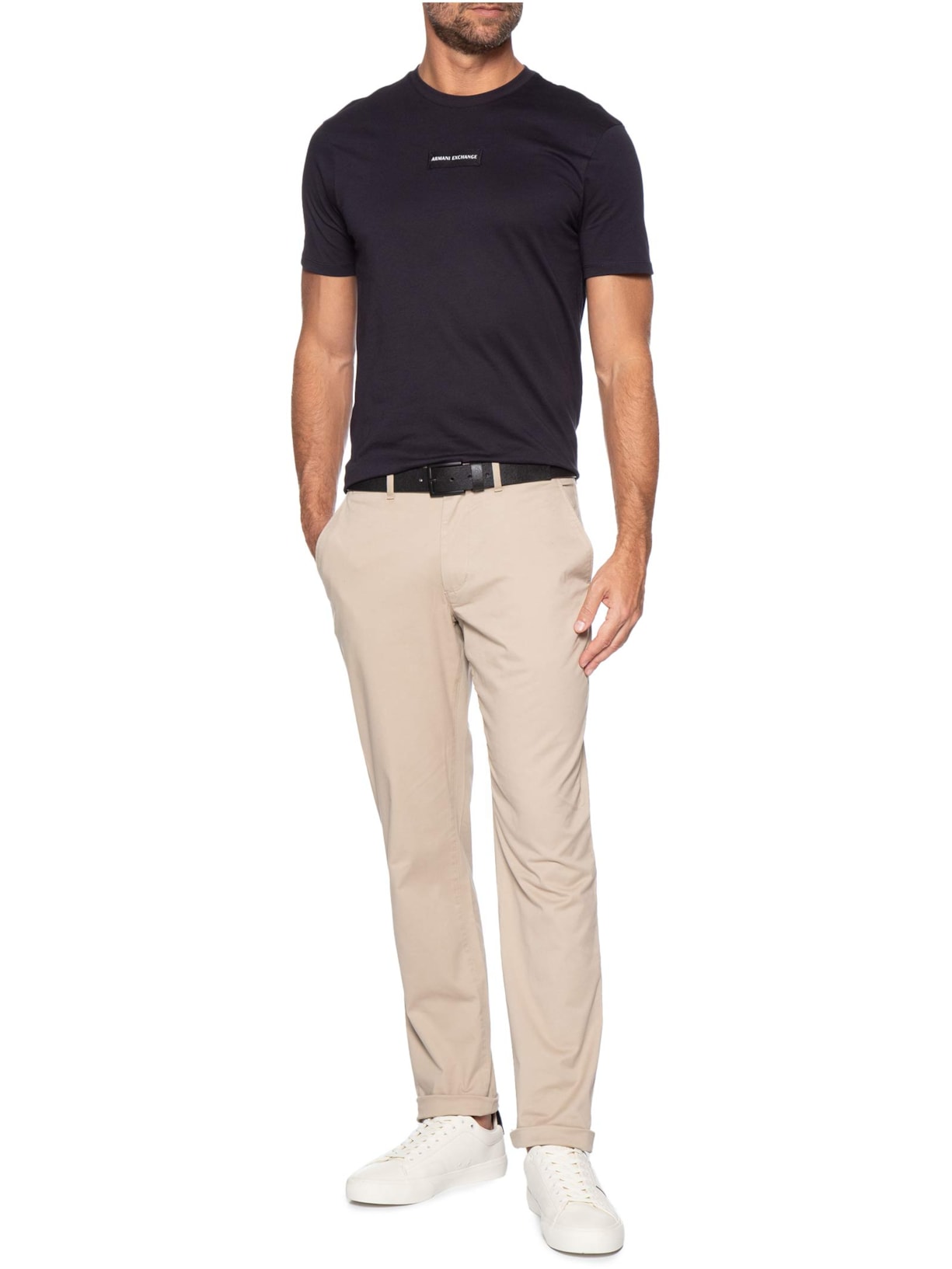 Camiseta Masculina Manga Curta AX Azul Armani Exchange