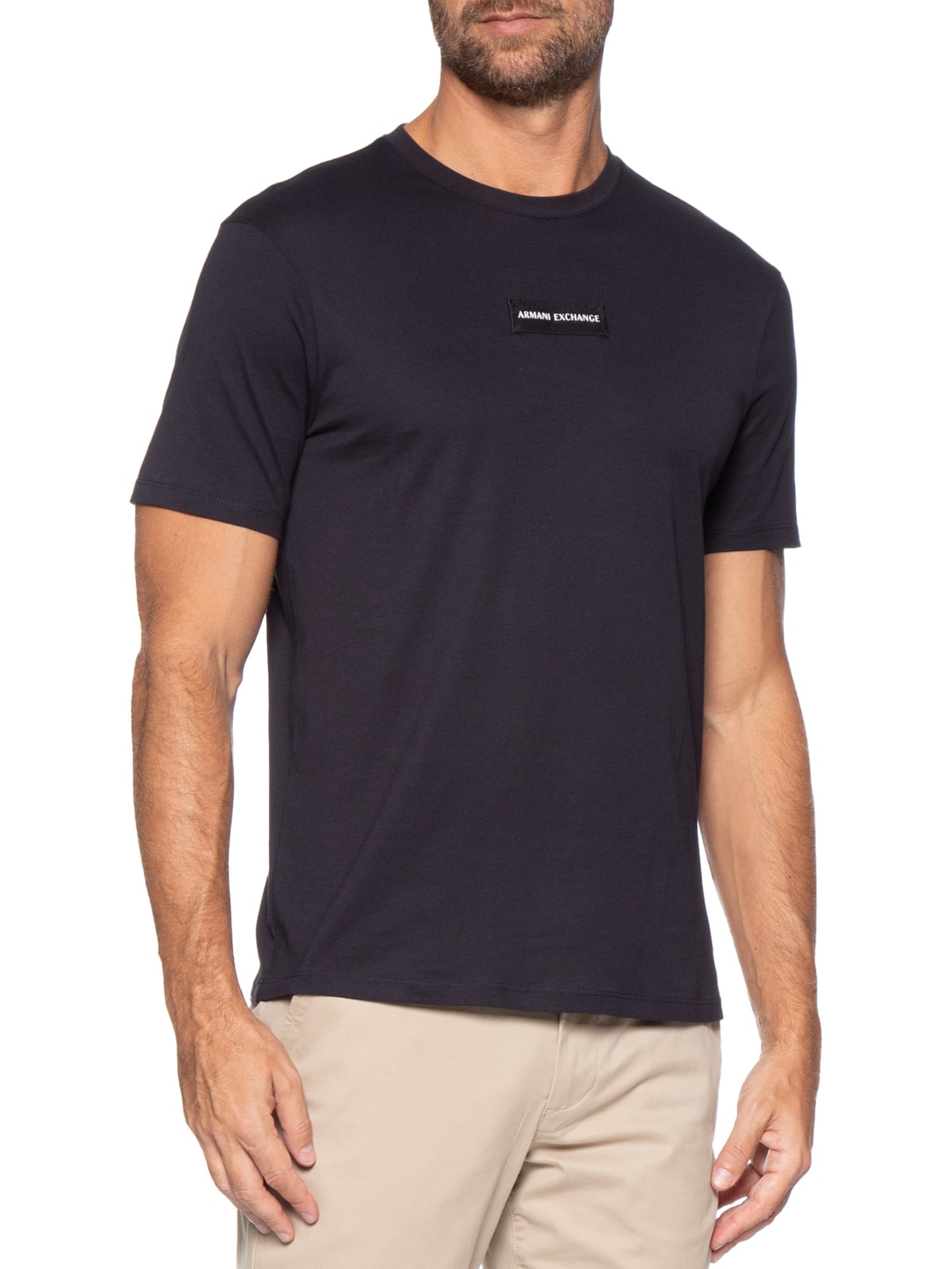 Camiseta Masculina Manga Curta AX Azul Armani Exchange