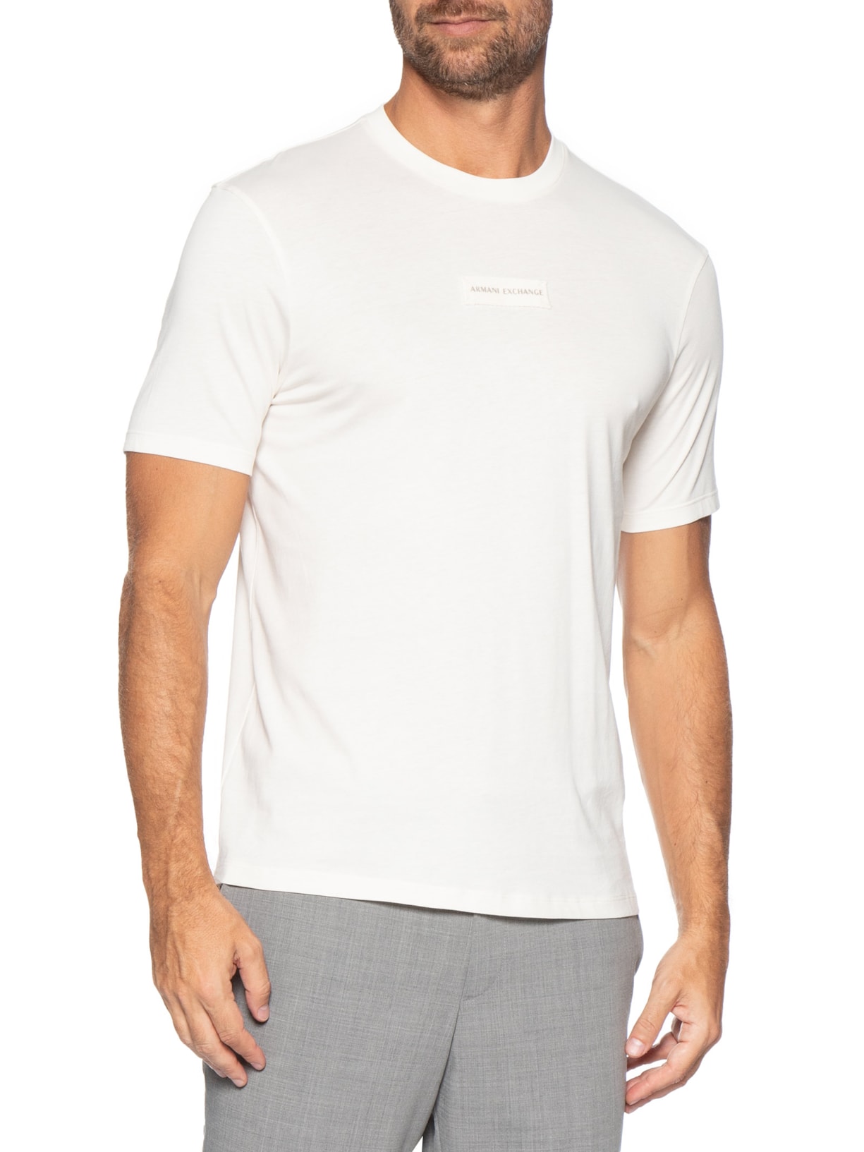Camiseta Masculina Manga Curta AX Branco Armani Exchange