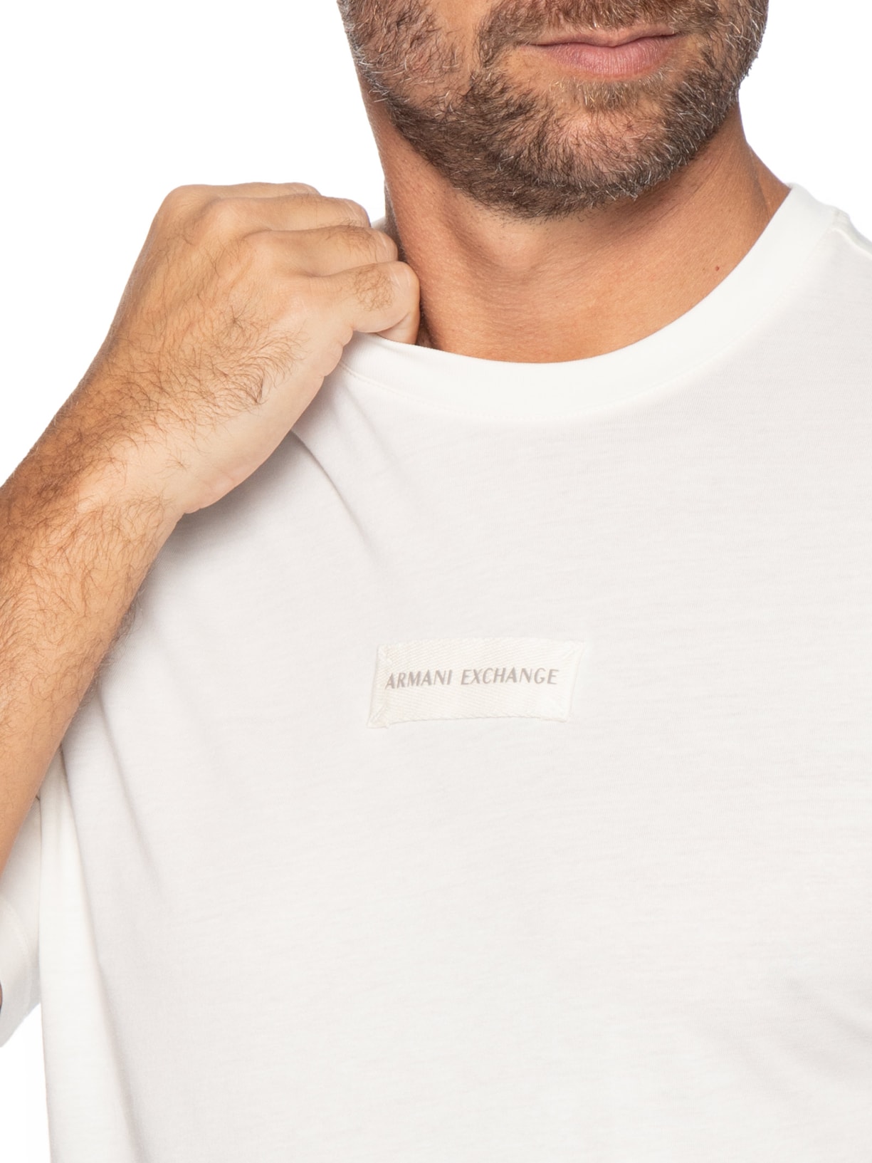 Camiseta Masculina Manga Curta AX Branco Armani Exchange