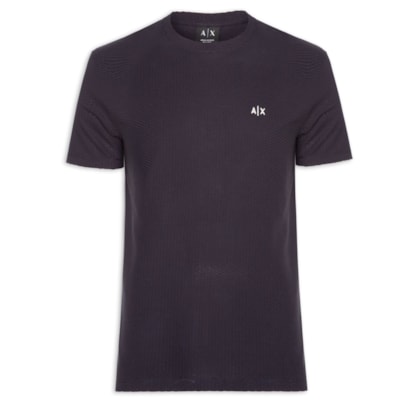 Camiseta Masculina Manga Curta AX Jacquard - Azul