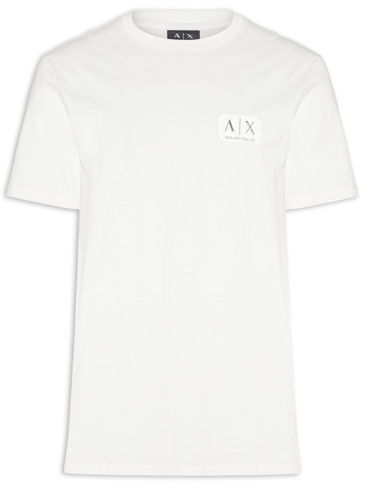 Camiseta Masculina Manga Curta AX Patch - Branco