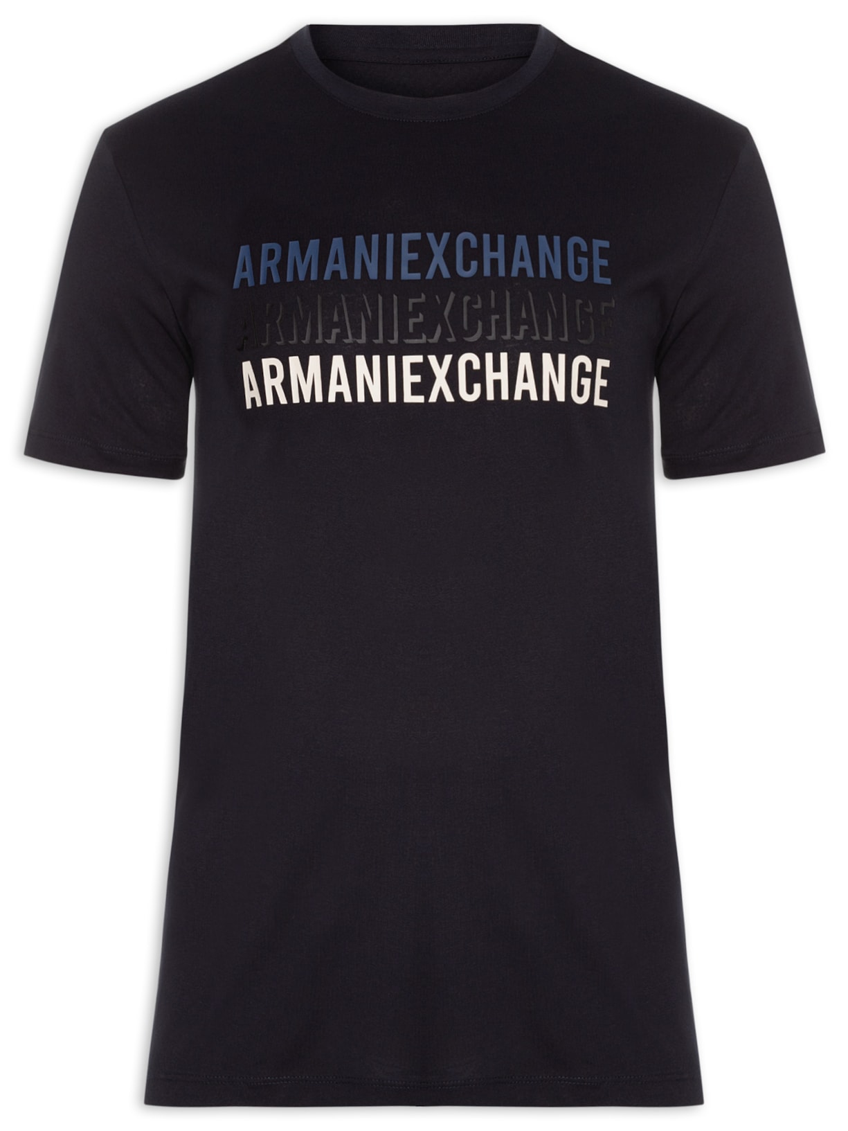 Camiseta Masculina Manga Curta Ax Triplo - Azul