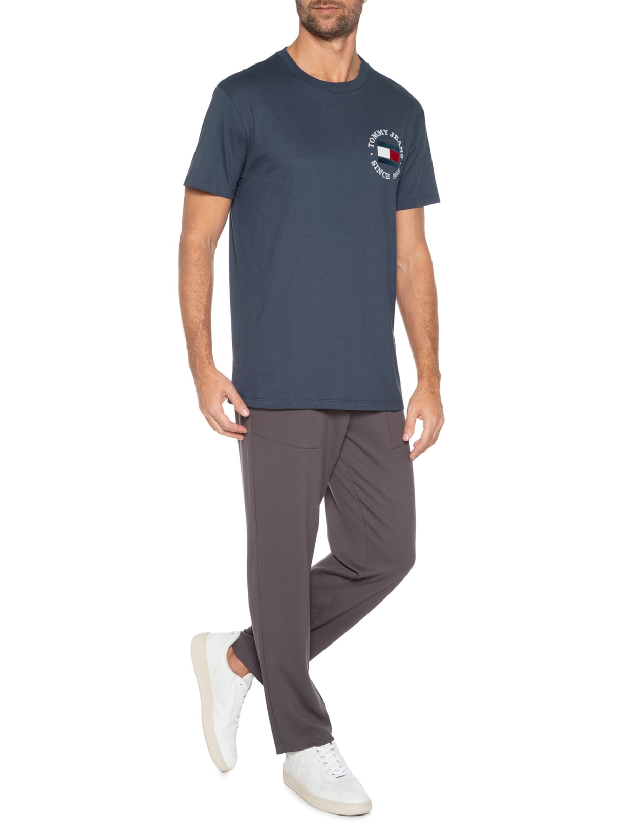 Camiseta Masculina Manga Curta Azul Tommy Jeans