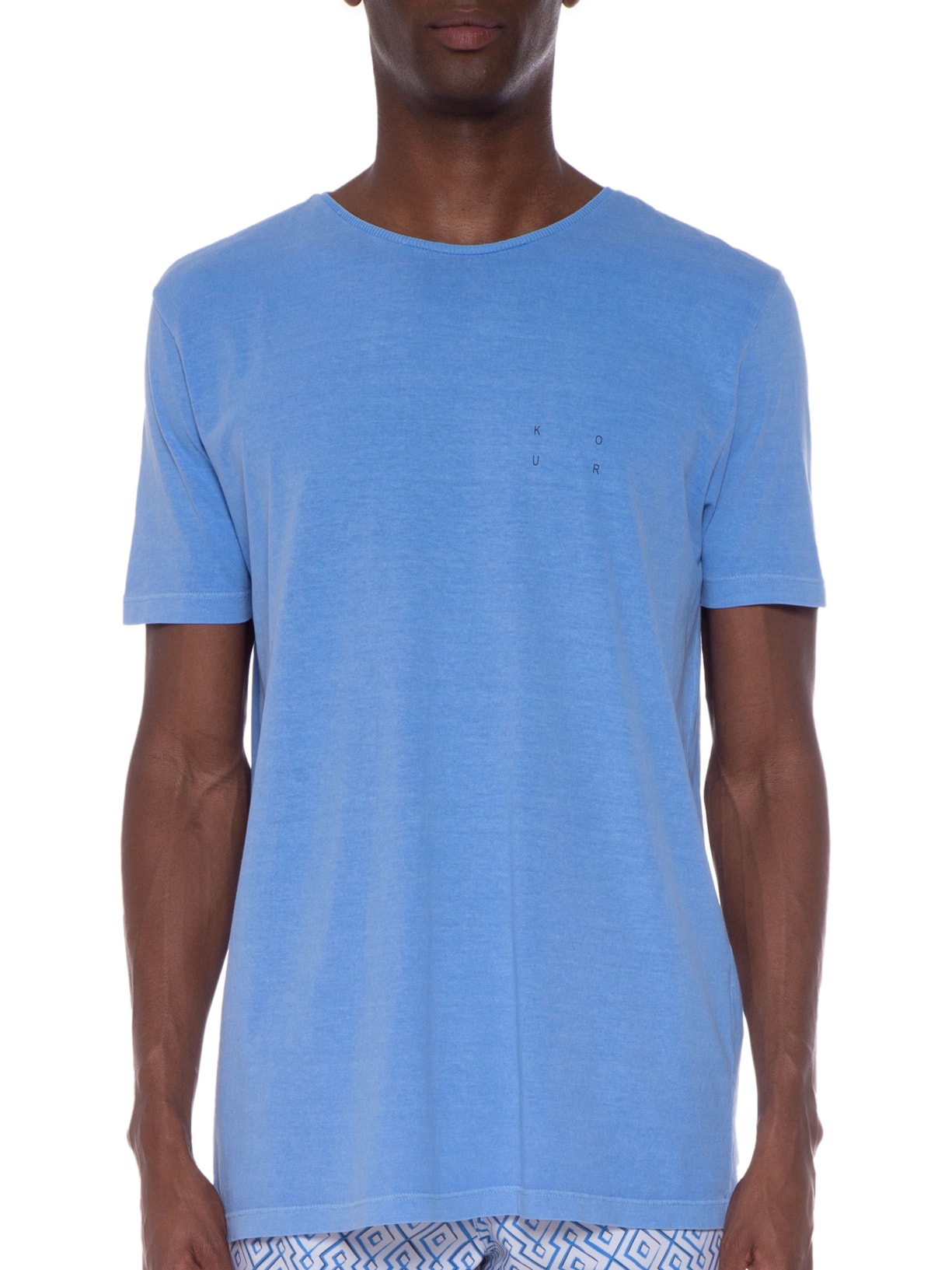 Camiseta Masculina Manga Curta Azul Kour