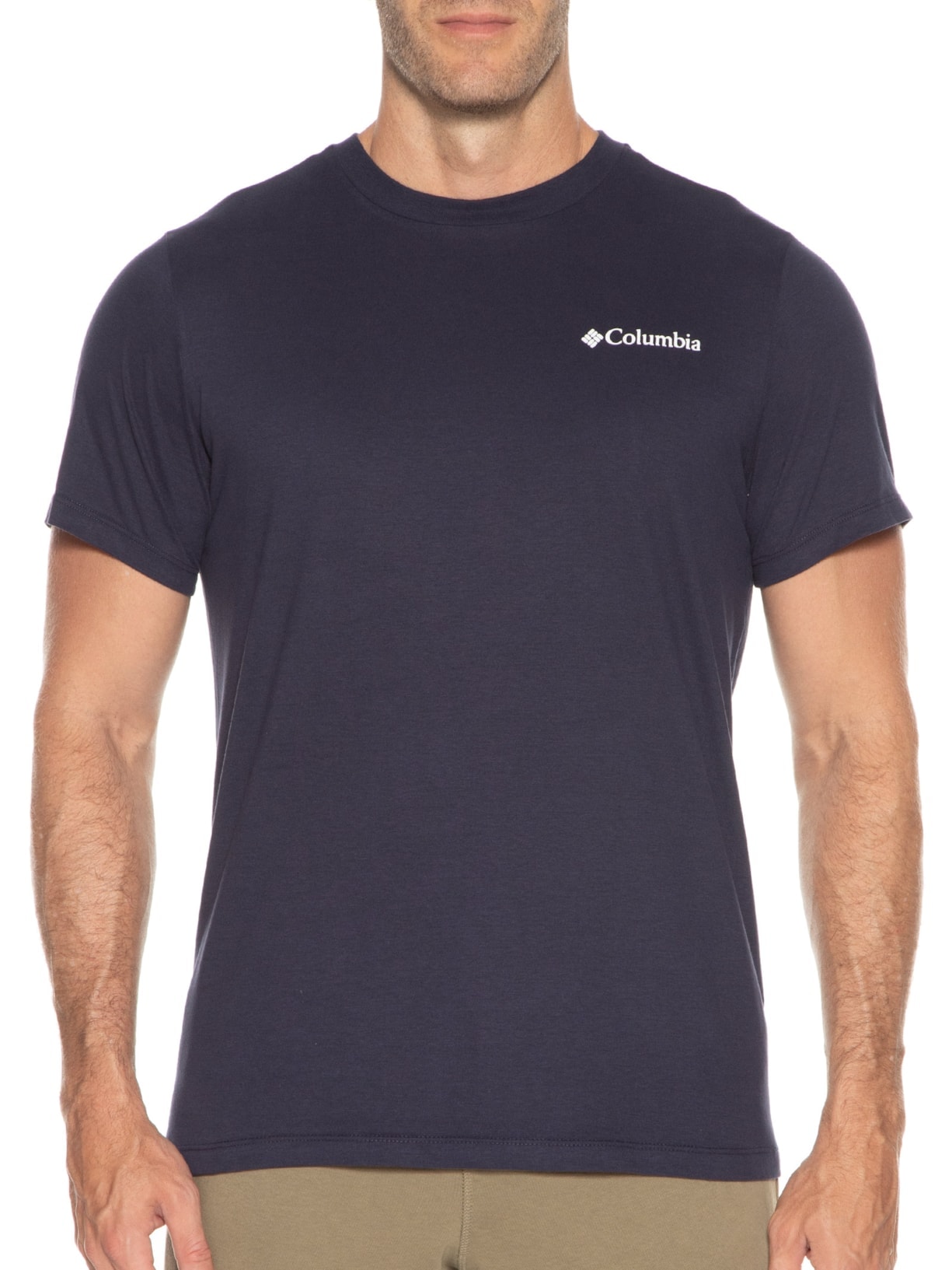 Camiseta Masculina Manga Curta Azul Columbia