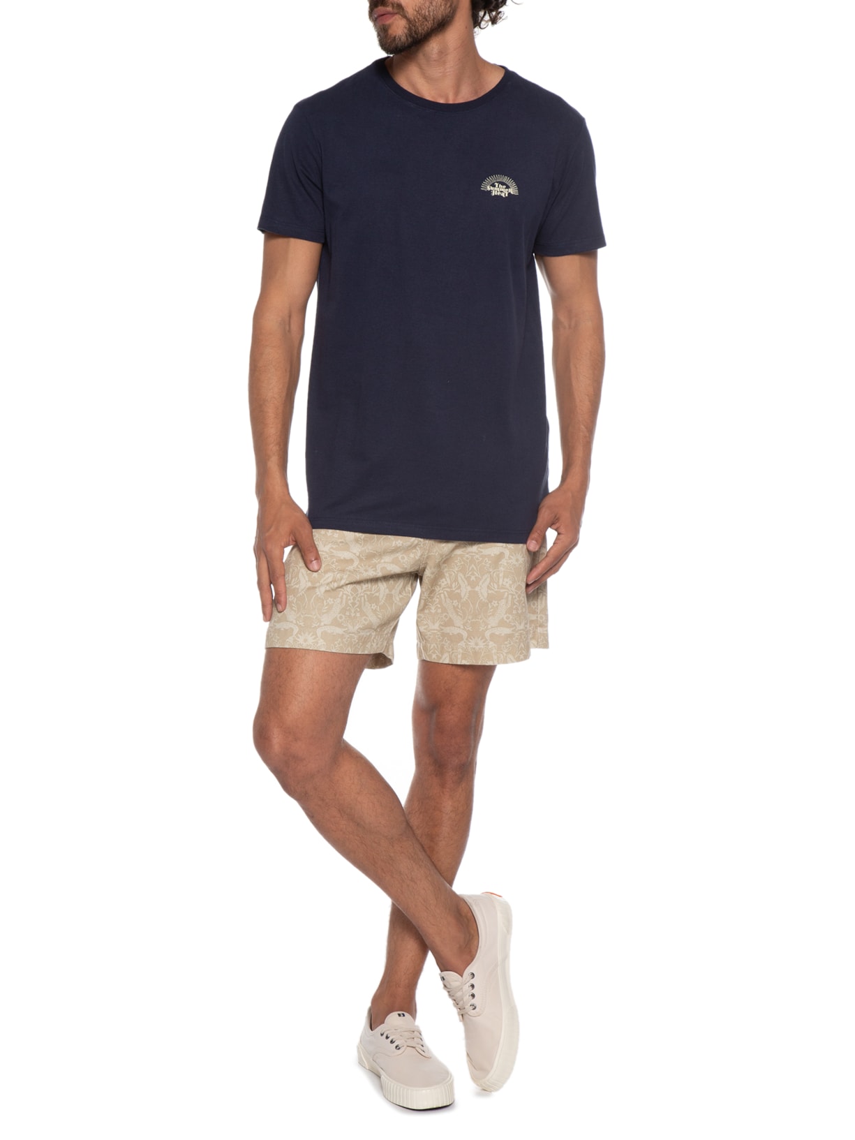 Camiseta Masculina Manga Curta Azul Melty Rj