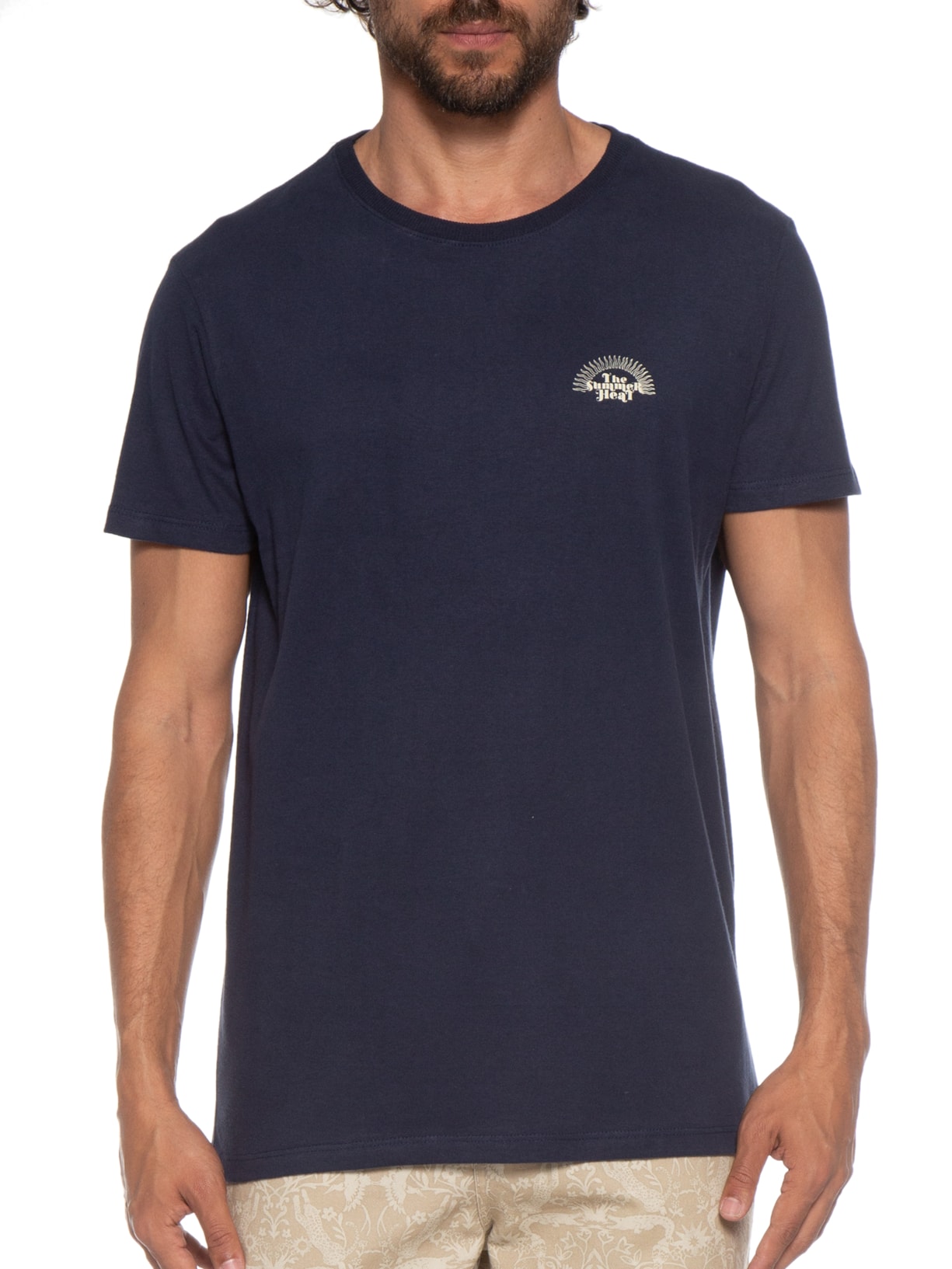 Camiseta Masculina Manga Curta Azul Melty Rj